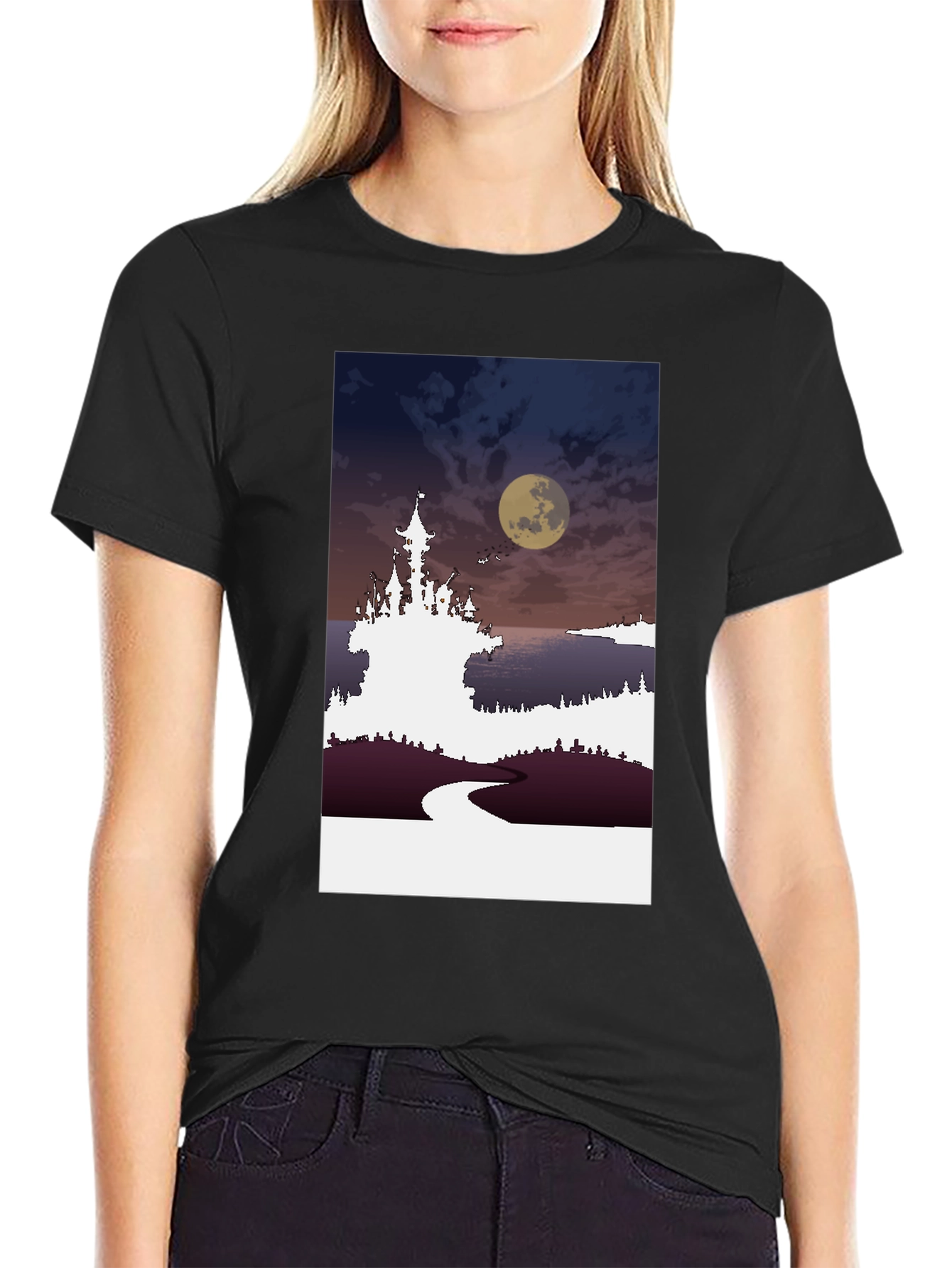 Moonlit Castle Graphic Tee