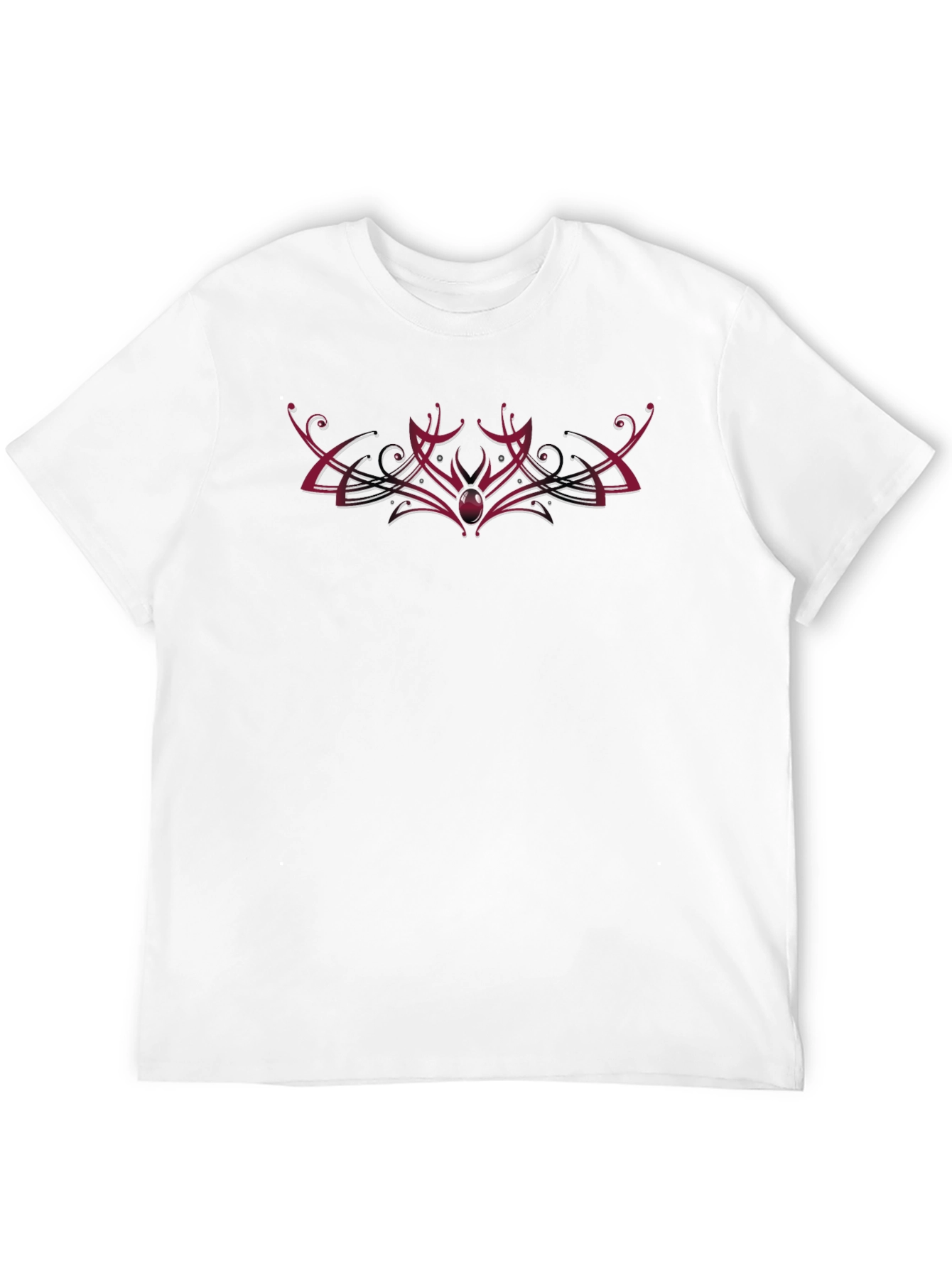 Mens Black T-Shirt with Ornamental Graphic