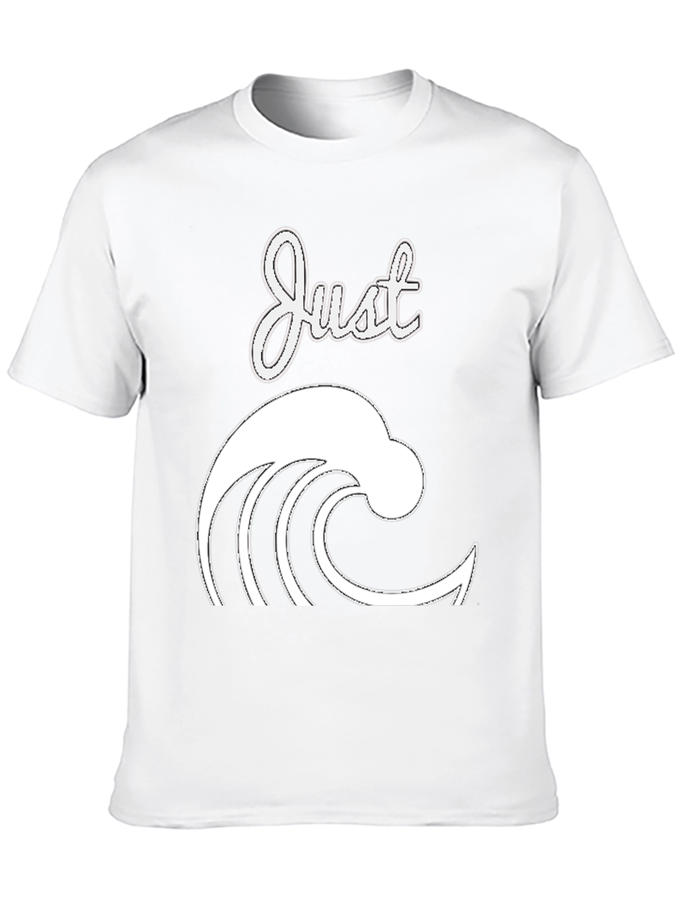 Just Wave Graphic Tee - Black Casual T-Shirt