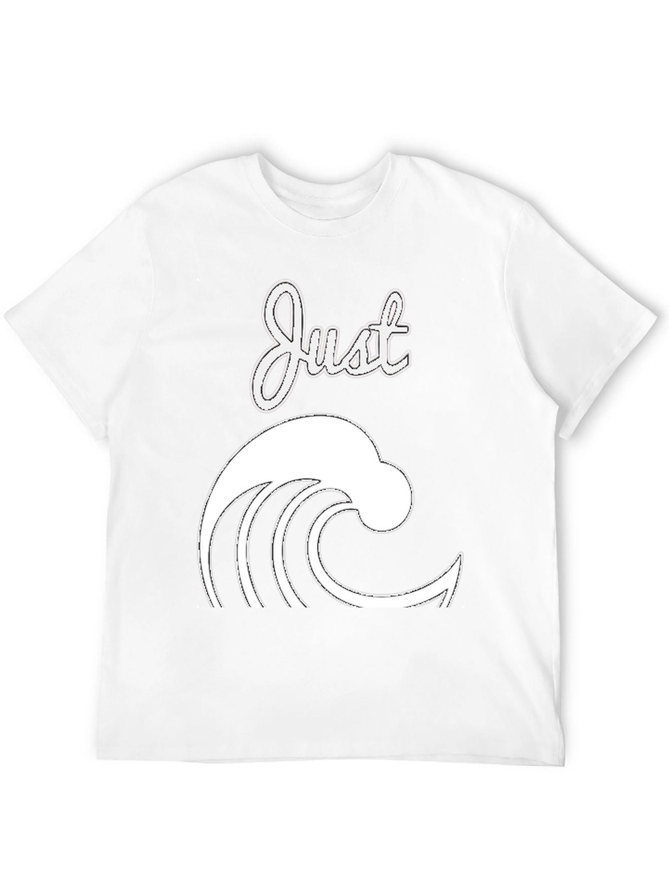 Just Wave Graphic Tee - Black Casual T-Shirt