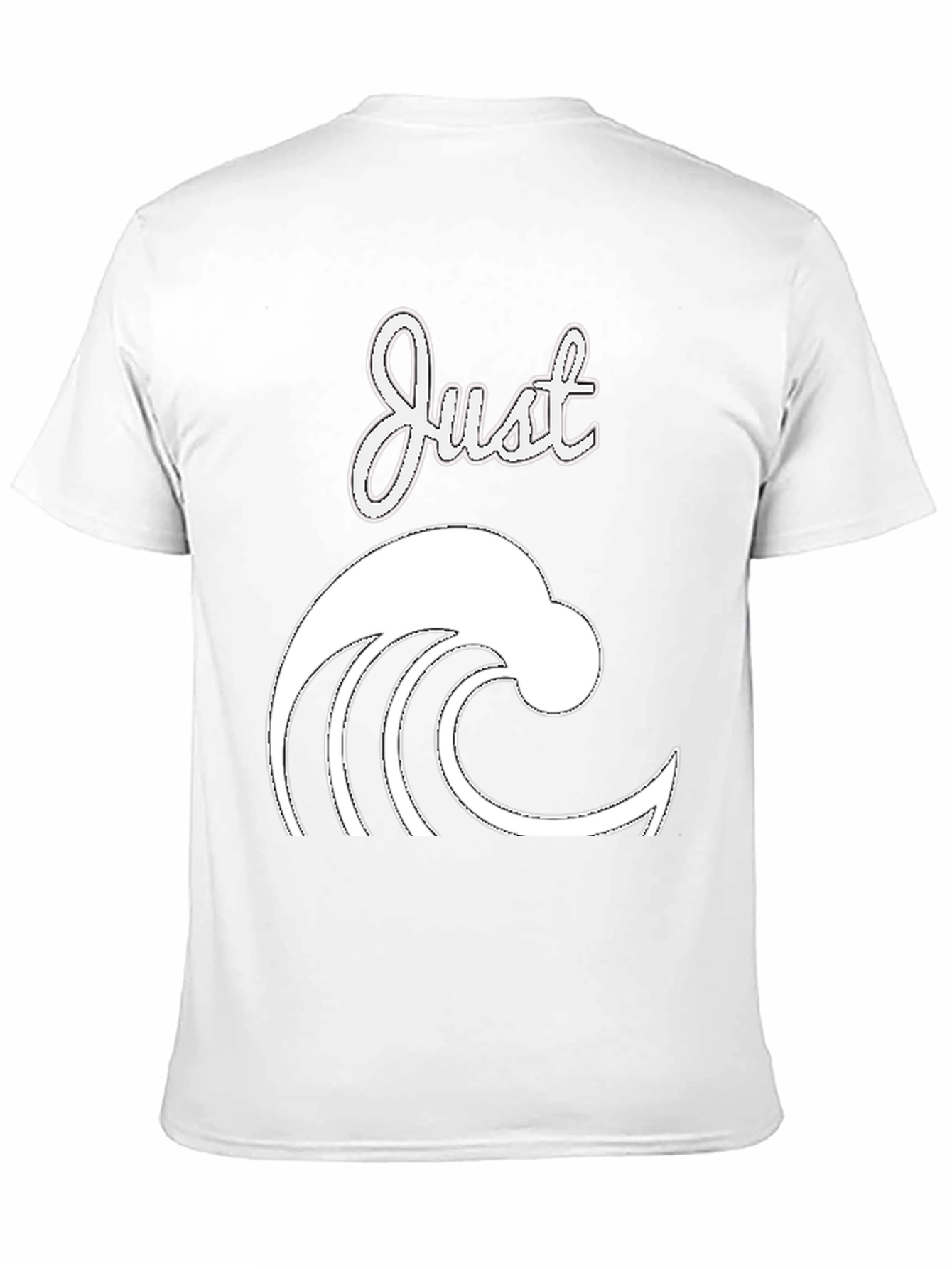 Just Wave Graphic Tee - Black Casual T-Shirt