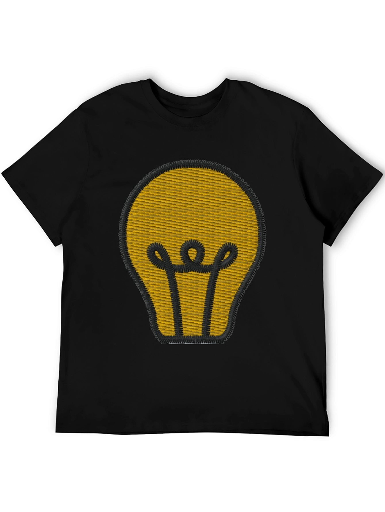 Lightbulb Graphic Tee - Embroidered Design