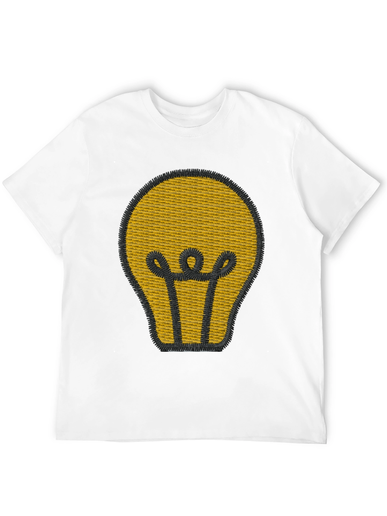 Lightbulb Graphic Tee - Embroidered Design