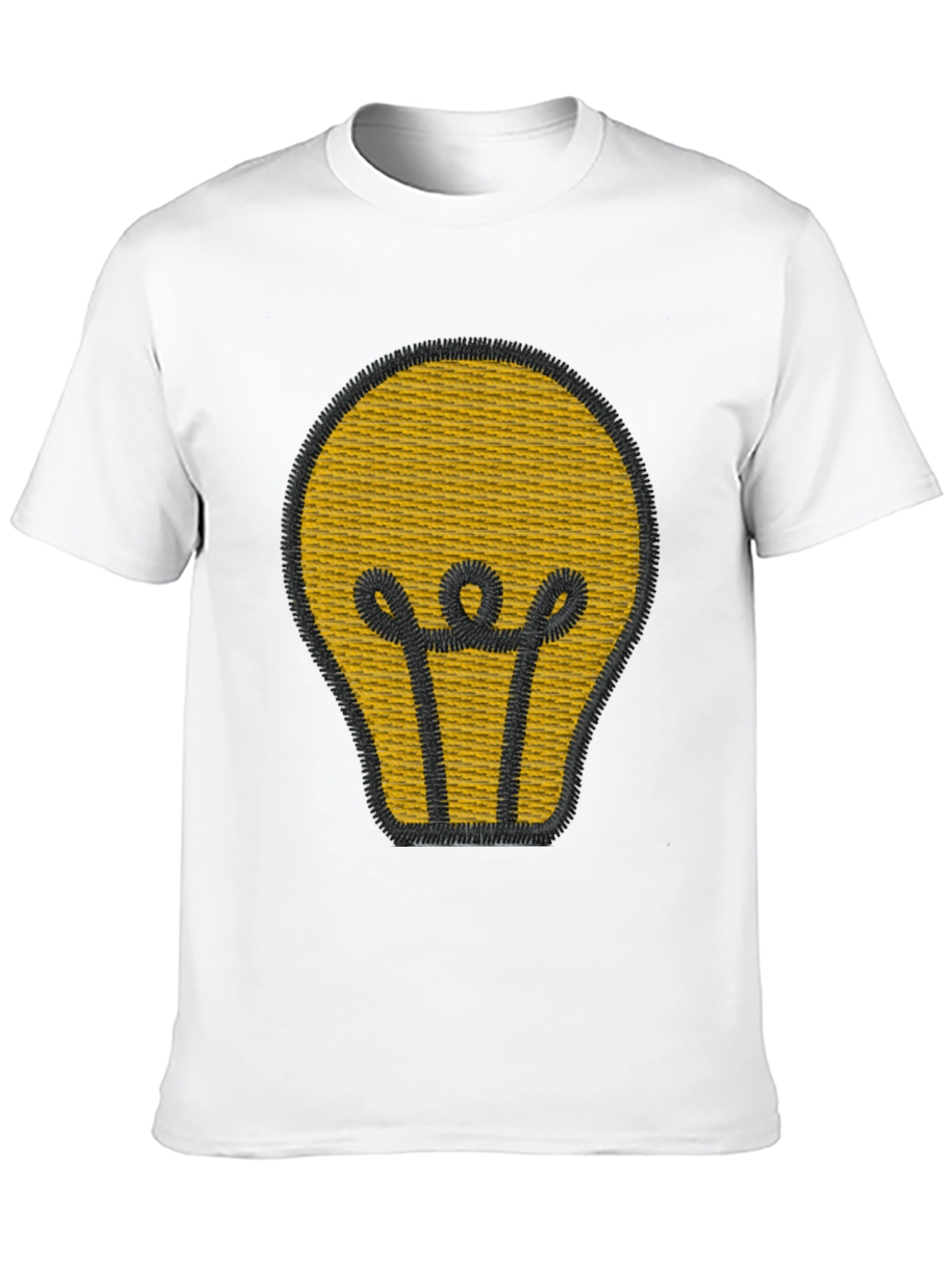 Lightbulb Graphic Tee - Embroidered Design