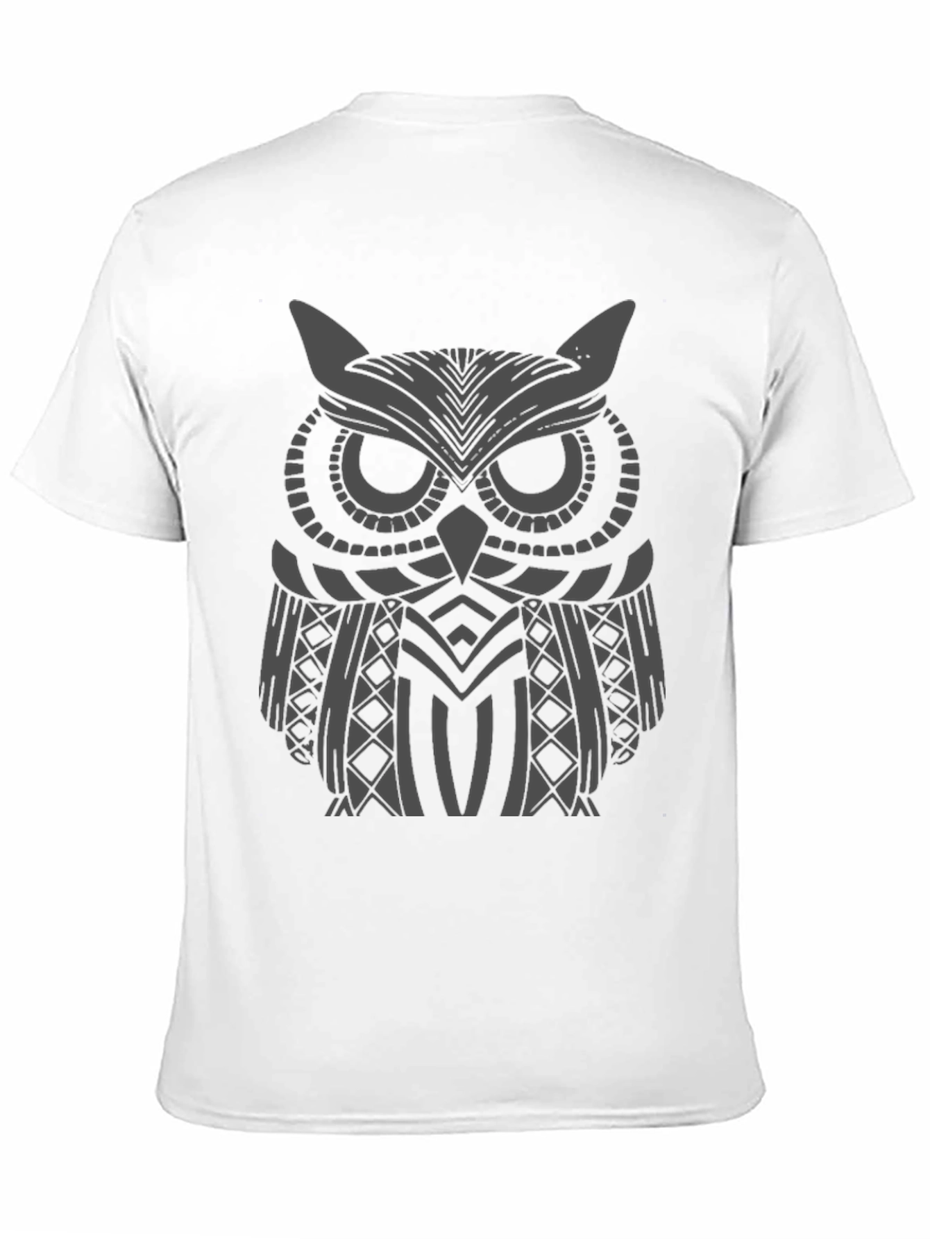 Owl Graphic Print Mens Black T-Shirt