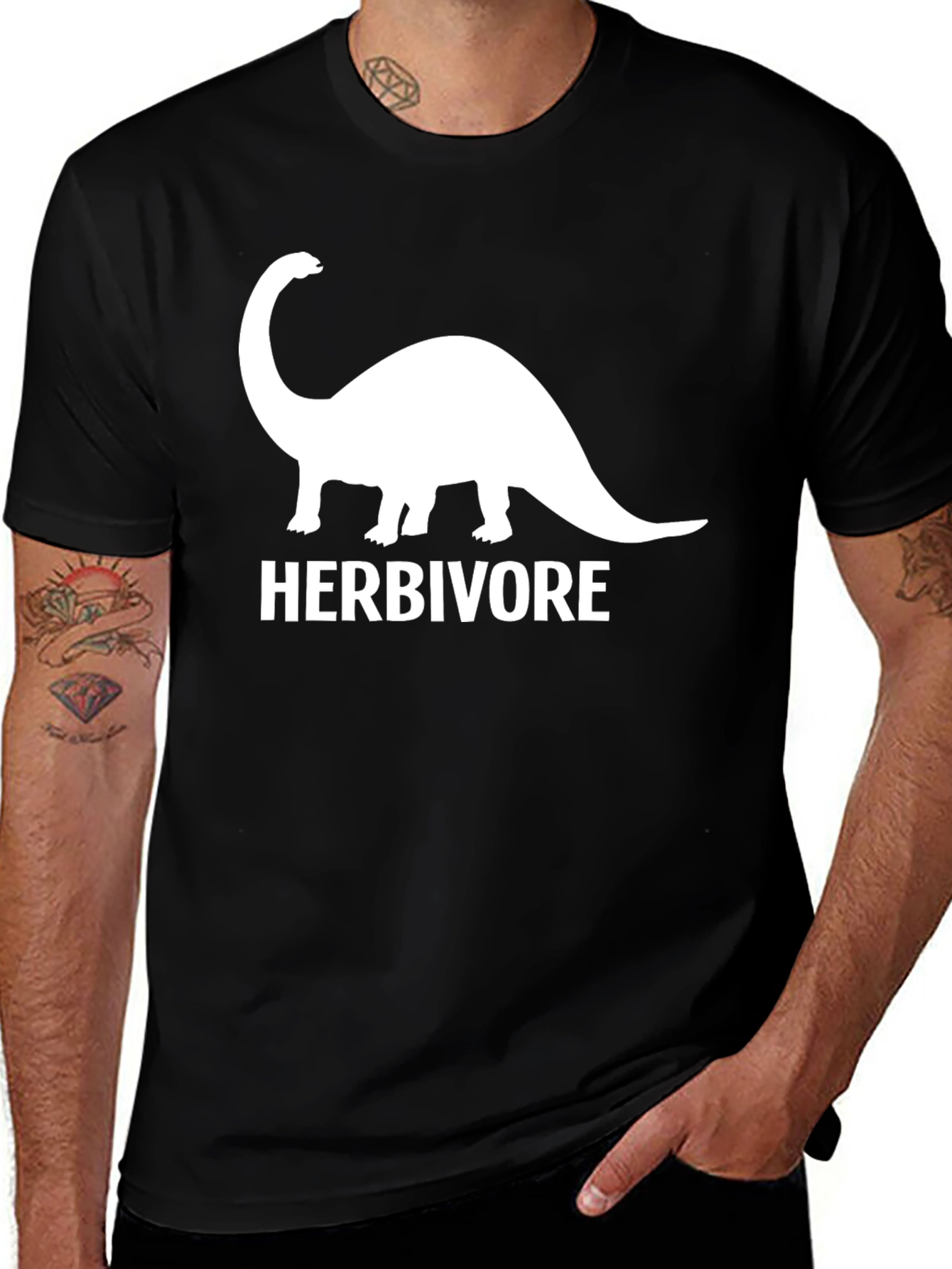 Herbivore Dinosaur T-Shirt - Black
