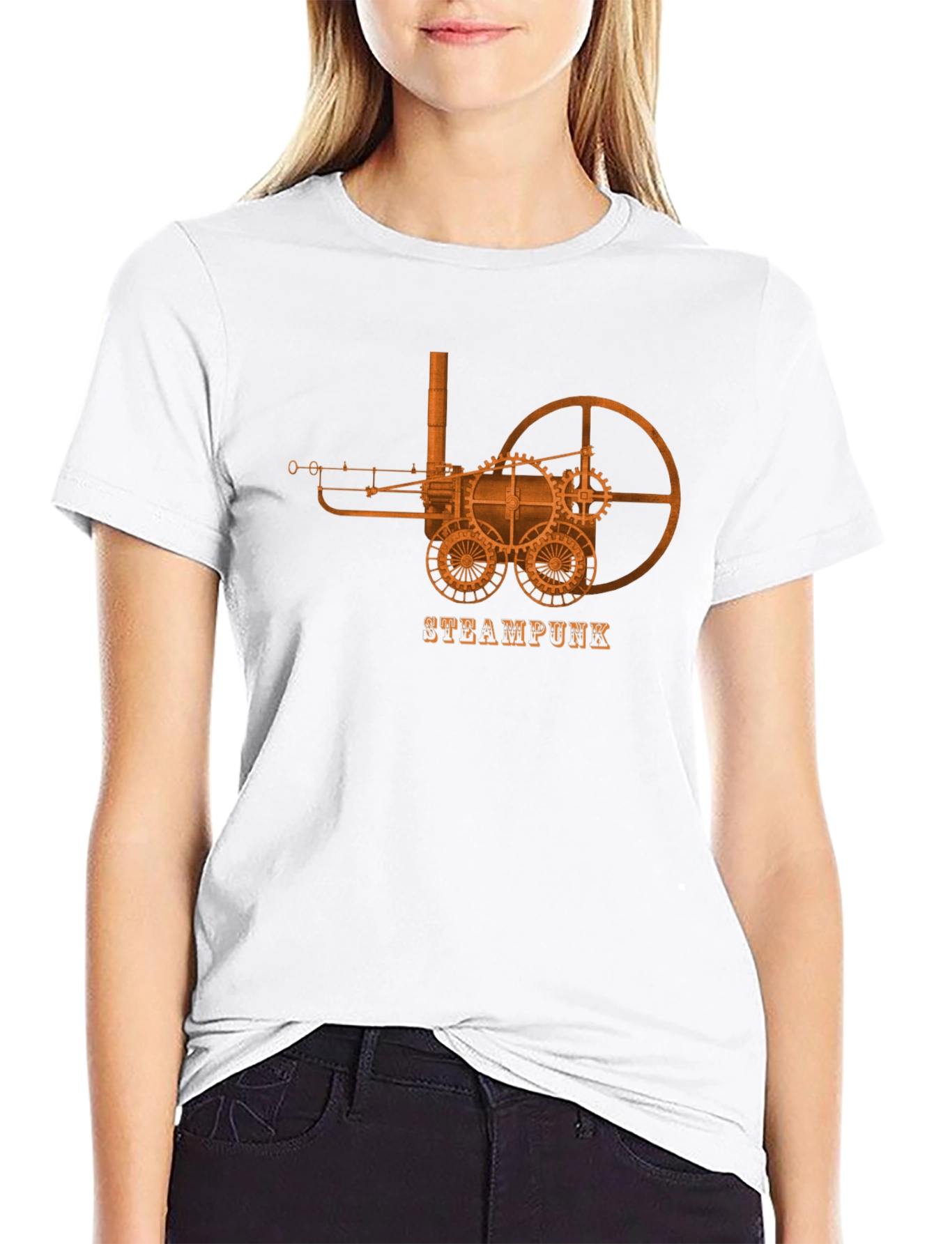 Steampunk Machine Graphic Tee - Black