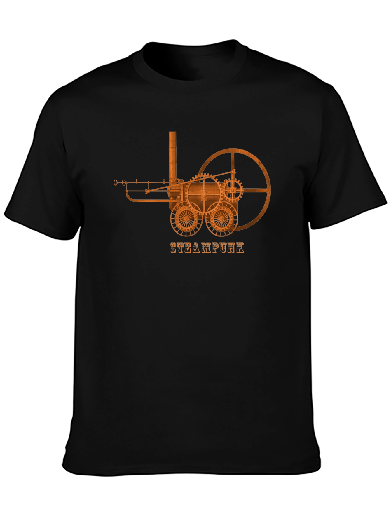 Steampunk Machine Graphic Tee - Black