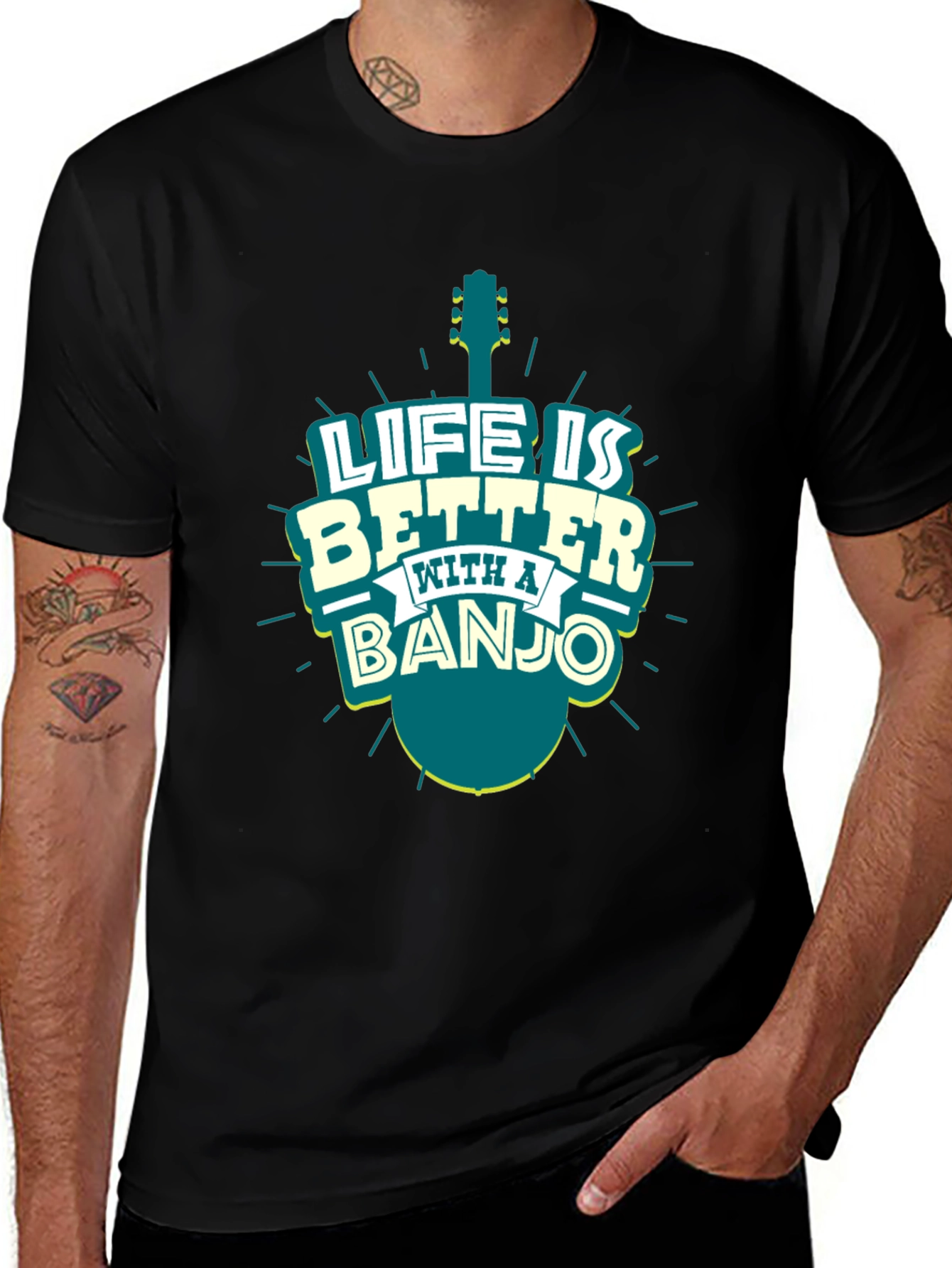 Life is Better with a Banjo T-Shirt