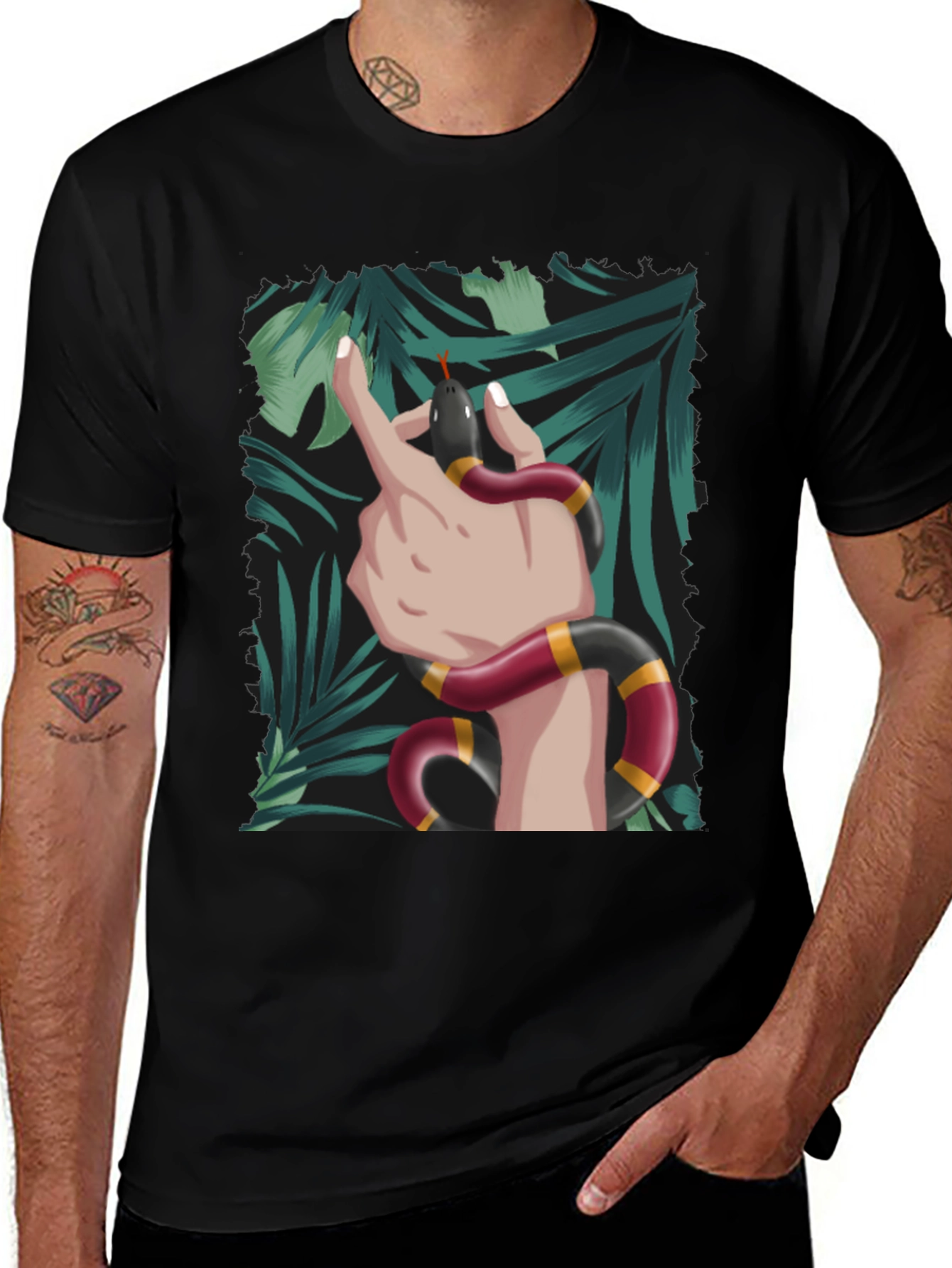 Tropical Snake Graphic Tee
