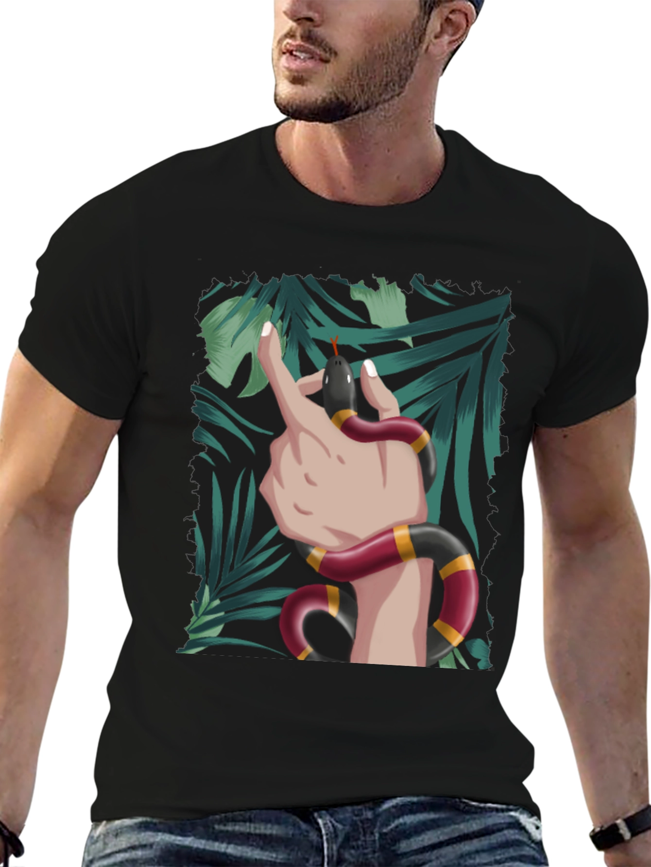 Tropical Snake Graphic Tee