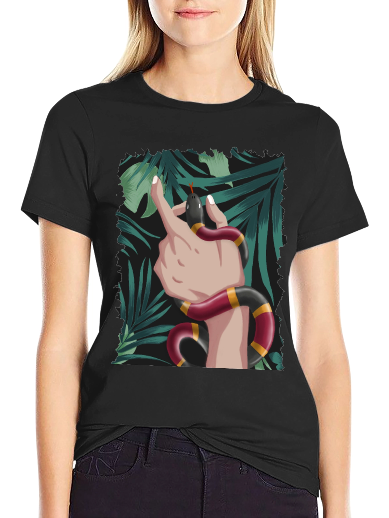 Tropical Snake Graphic Tee