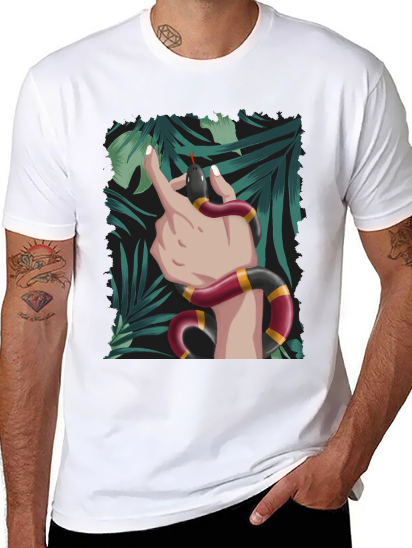 Tropical Snake Graphic Tee