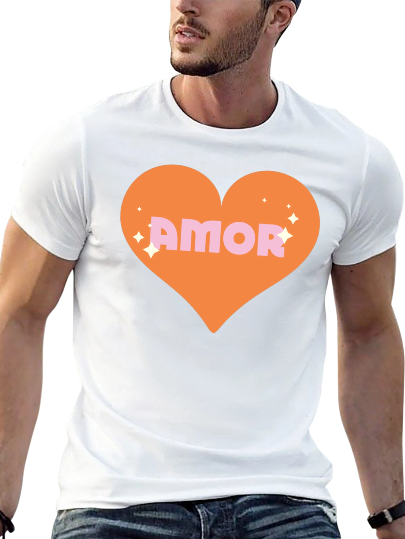 Amor Heart Graphic Tee - Trendy Love Shirt