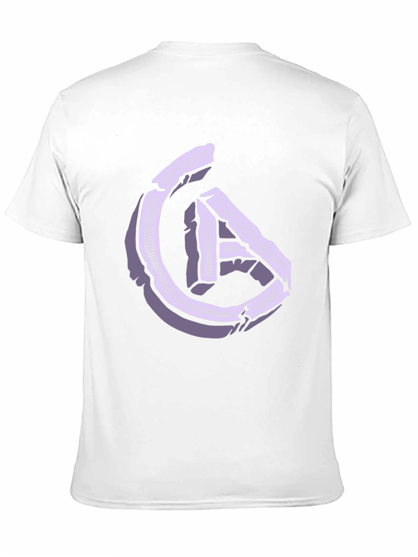 Abstract Stone Letter Graphic Tee - Stylish and Unique
