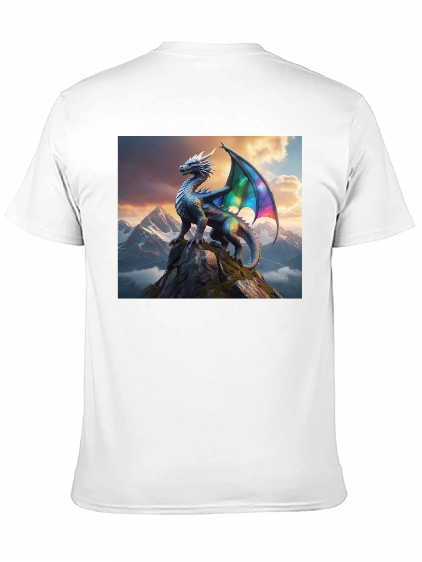 Dragon Peak Graphic Tee - Black Cotton Shirt