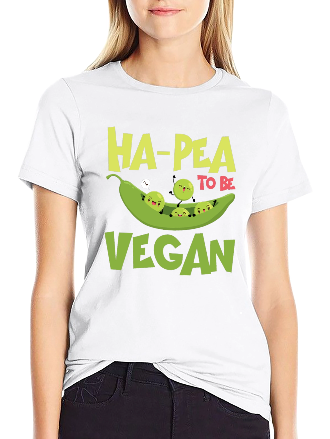 Ha-Pea to be Vegan Graphic T-Shirt