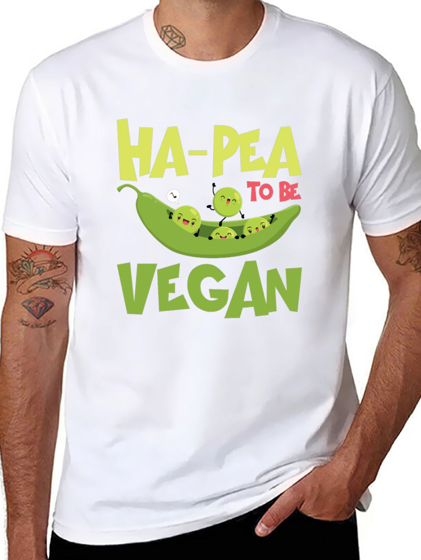 Ha-Pea to be Vegan Graphic T-Shirt