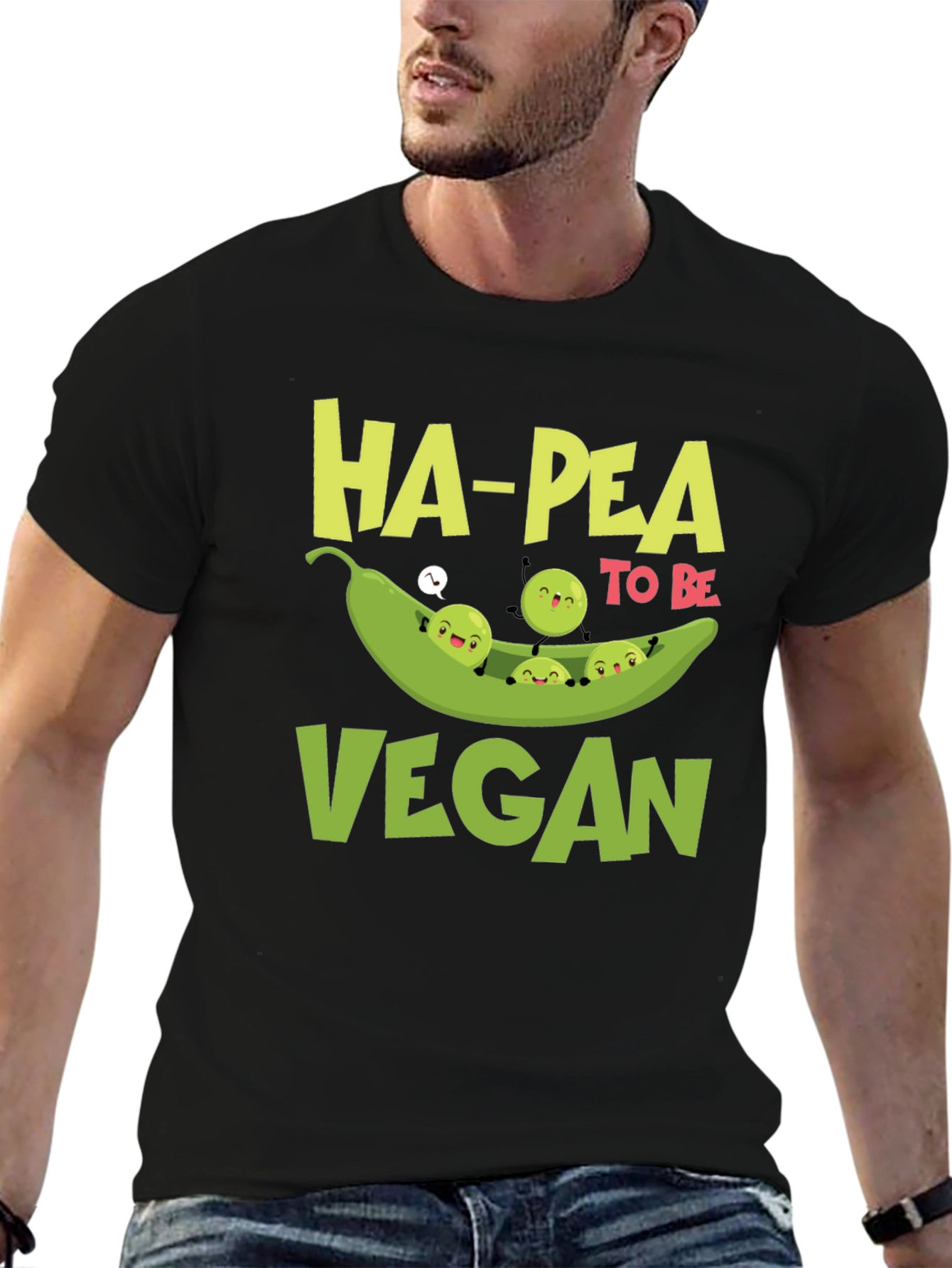 Ha-Pea to be Vegan Graphic T-Shirt