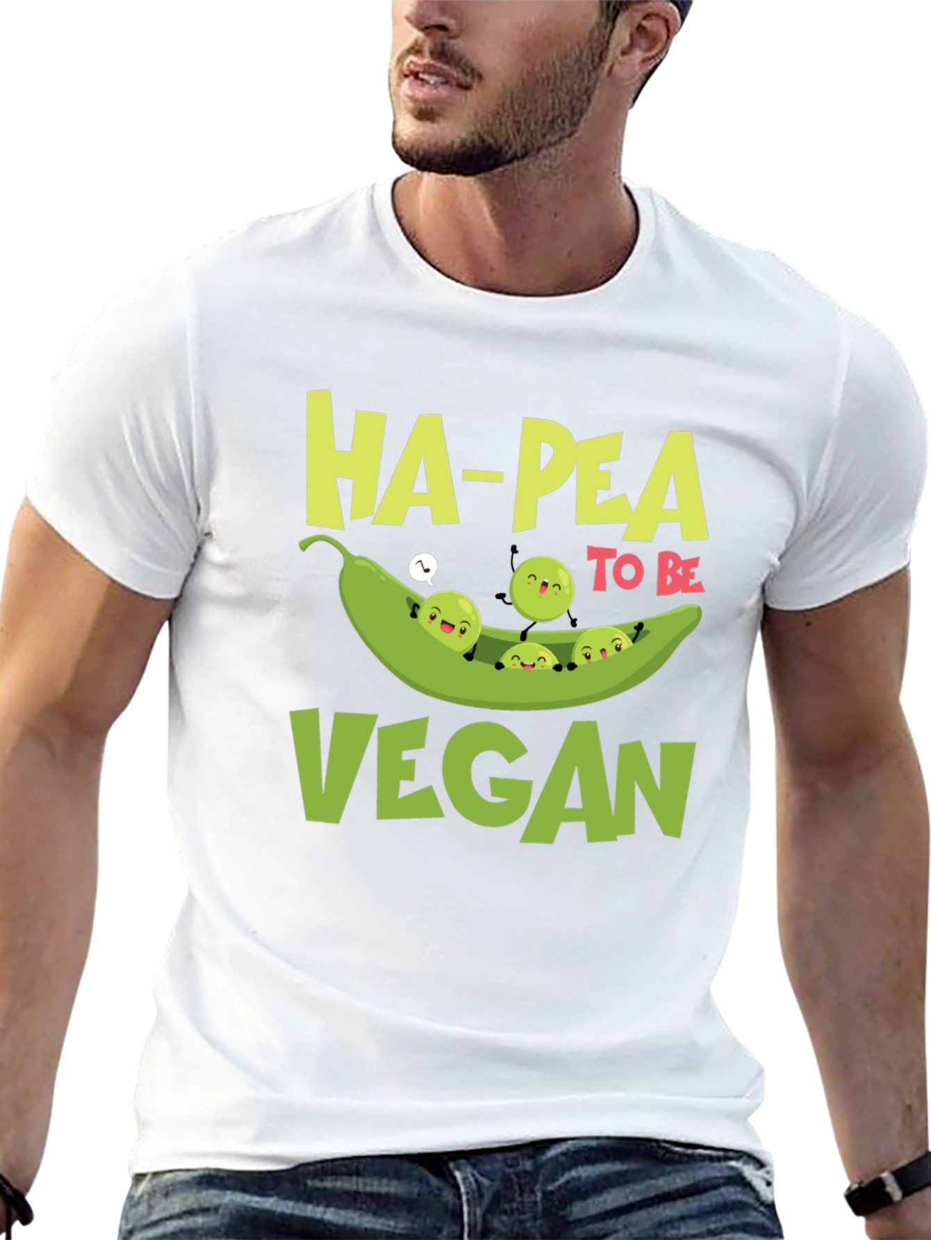 Ha-Pea to be Vegan Graphic T-Shirt