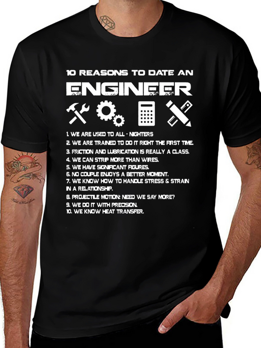 Engineer Humor T-Shirt - 10 Reasons to Date