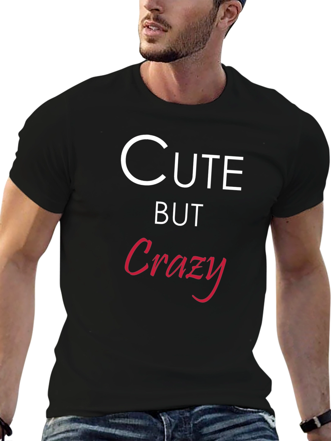 Cute But Crazy Black Graphic Tee Shirt