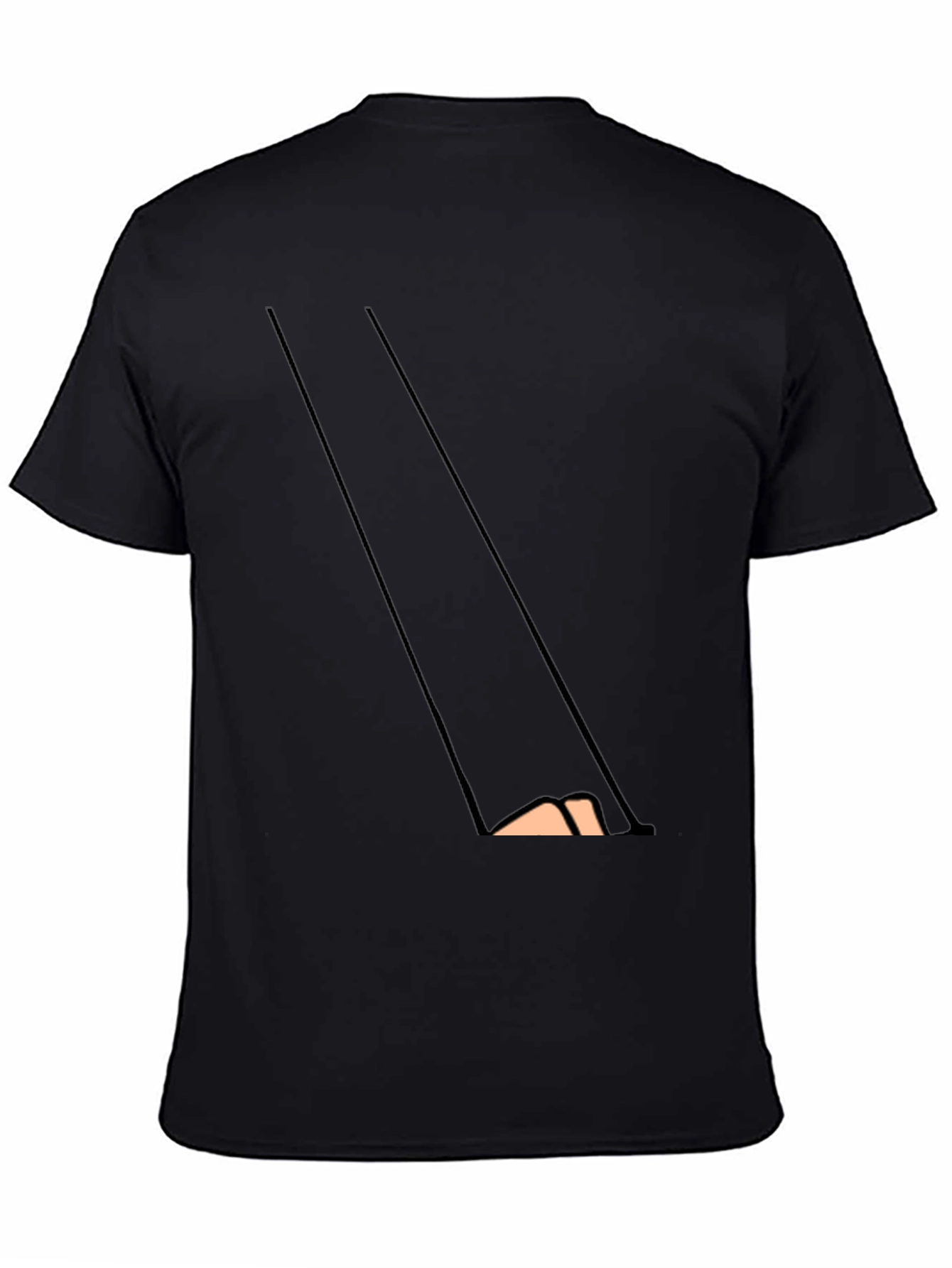 Modern Minimalist Graphic Tee - Black