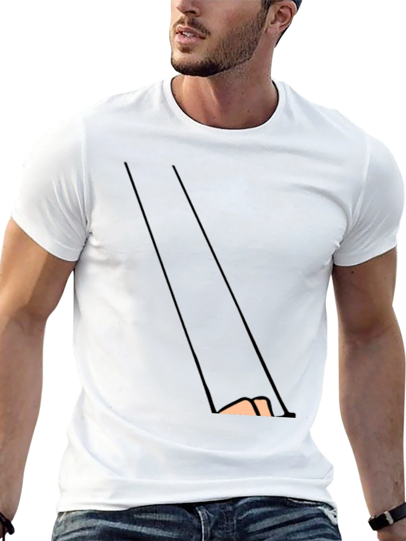 Modern Minimalist Graphic Tee - Black