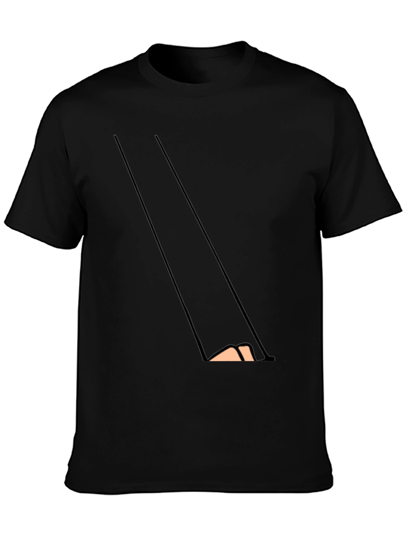 Modern Minimalist Graphic Tee - Black