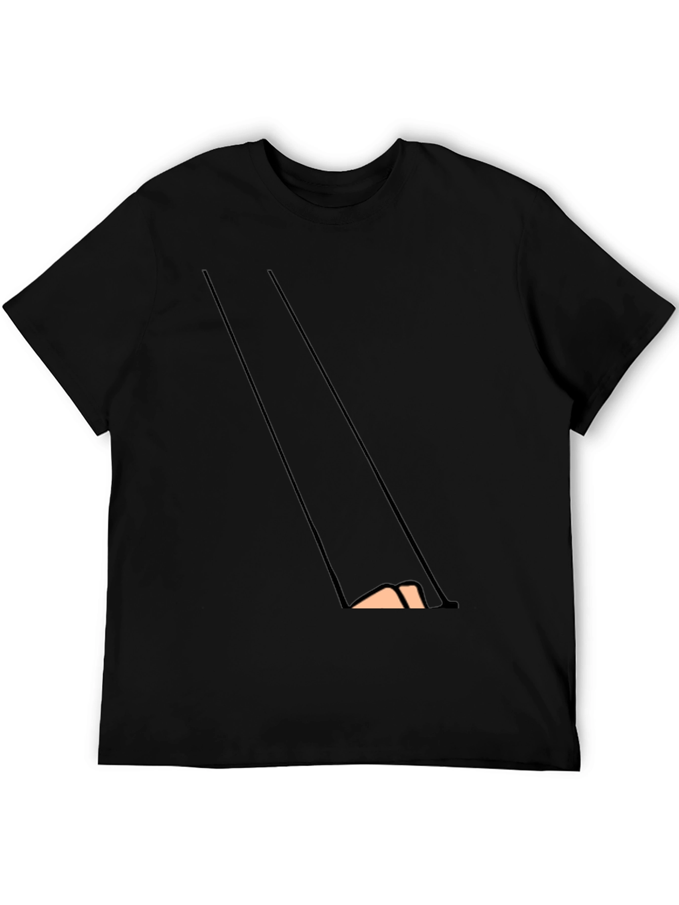 Modern Minimalist Graphic Tee - Black