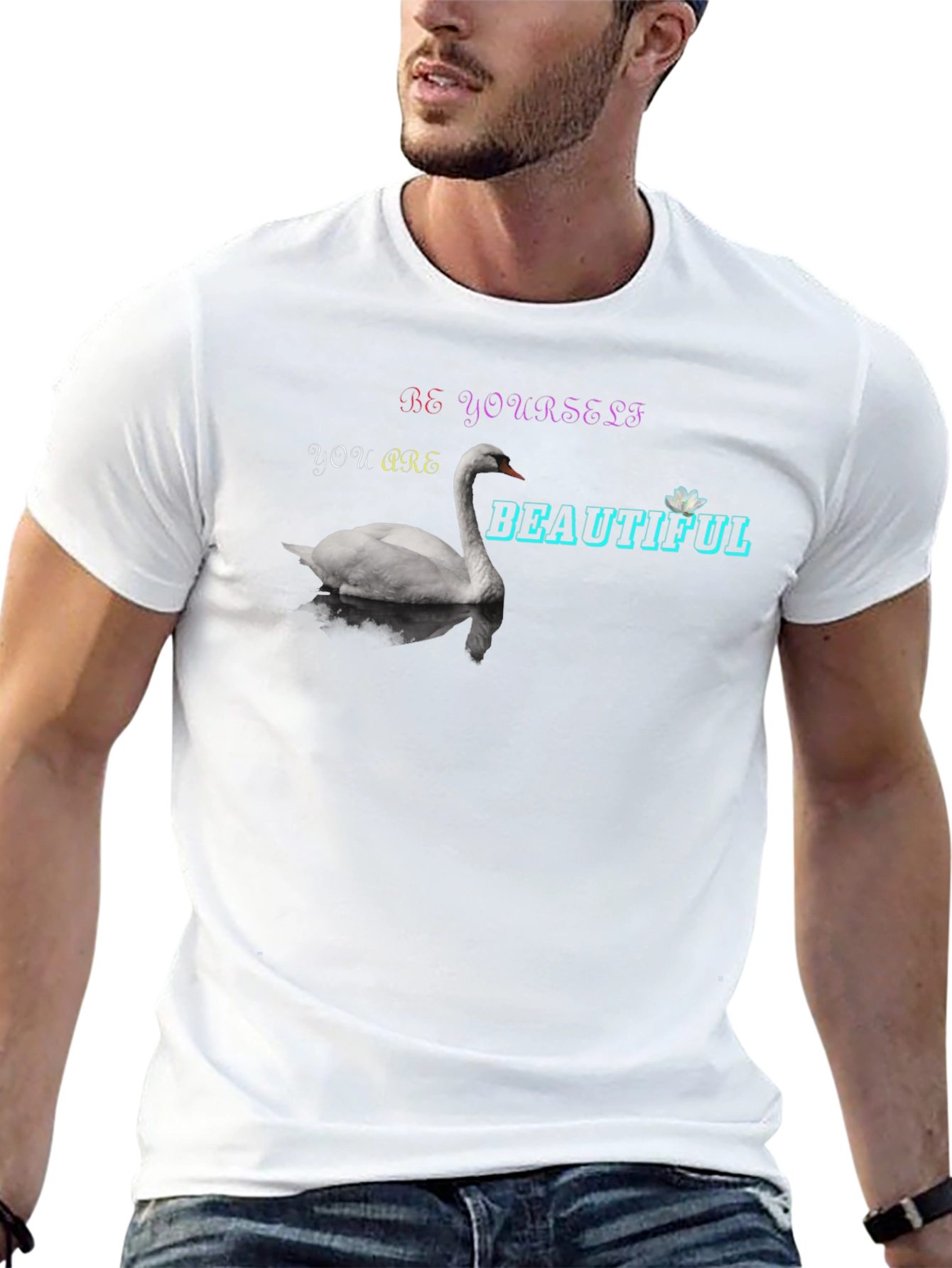 Be Yourself Swan Graphic T-Shirt