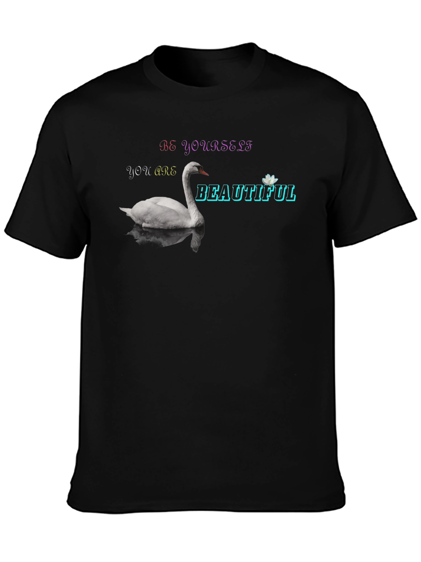 Be Yourself Swan Graphic T-Shirt