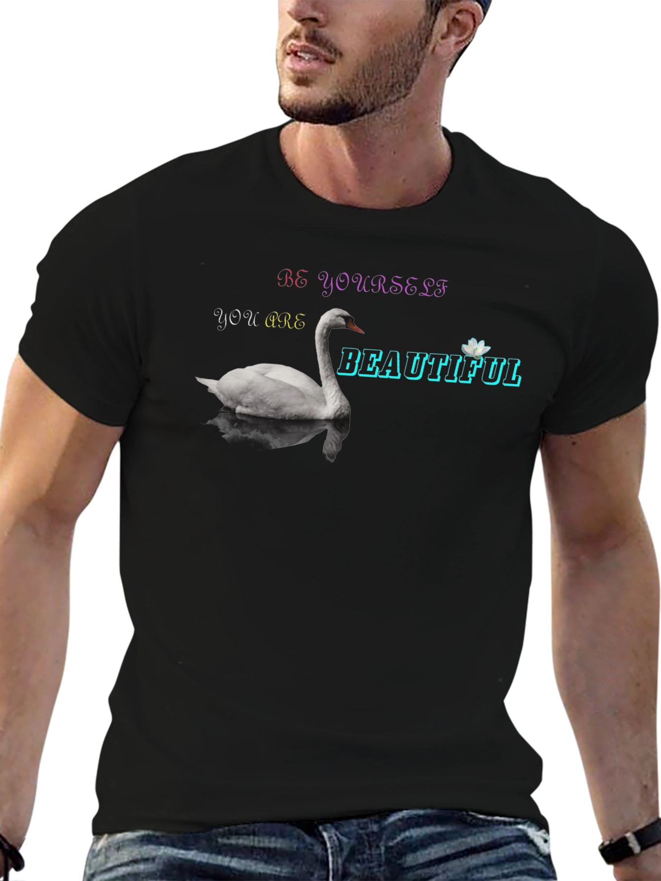Be Yourself Swan Graphic T-Shirt