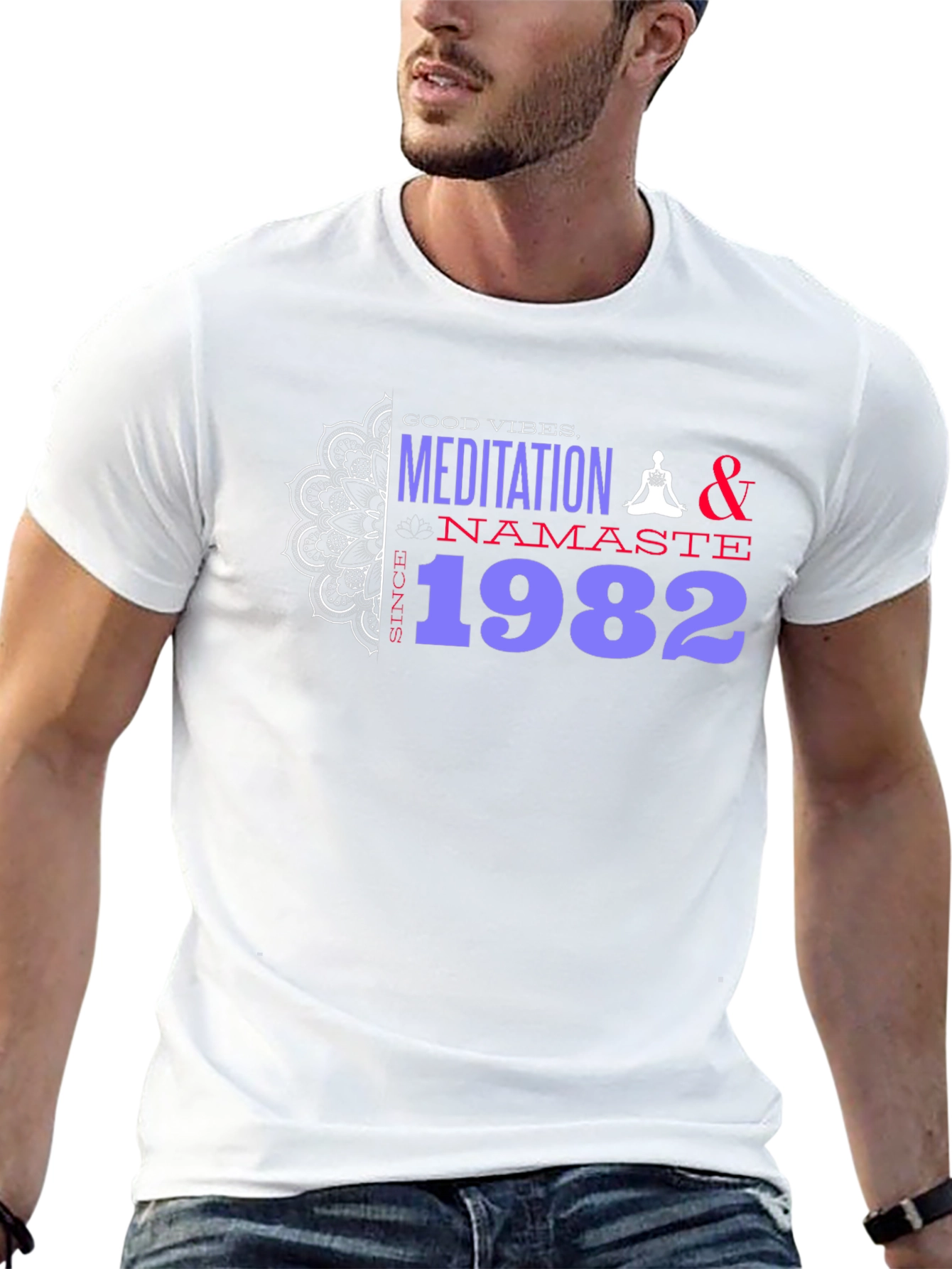 Meditation & Namaste Since 1982 Black T-Shirt