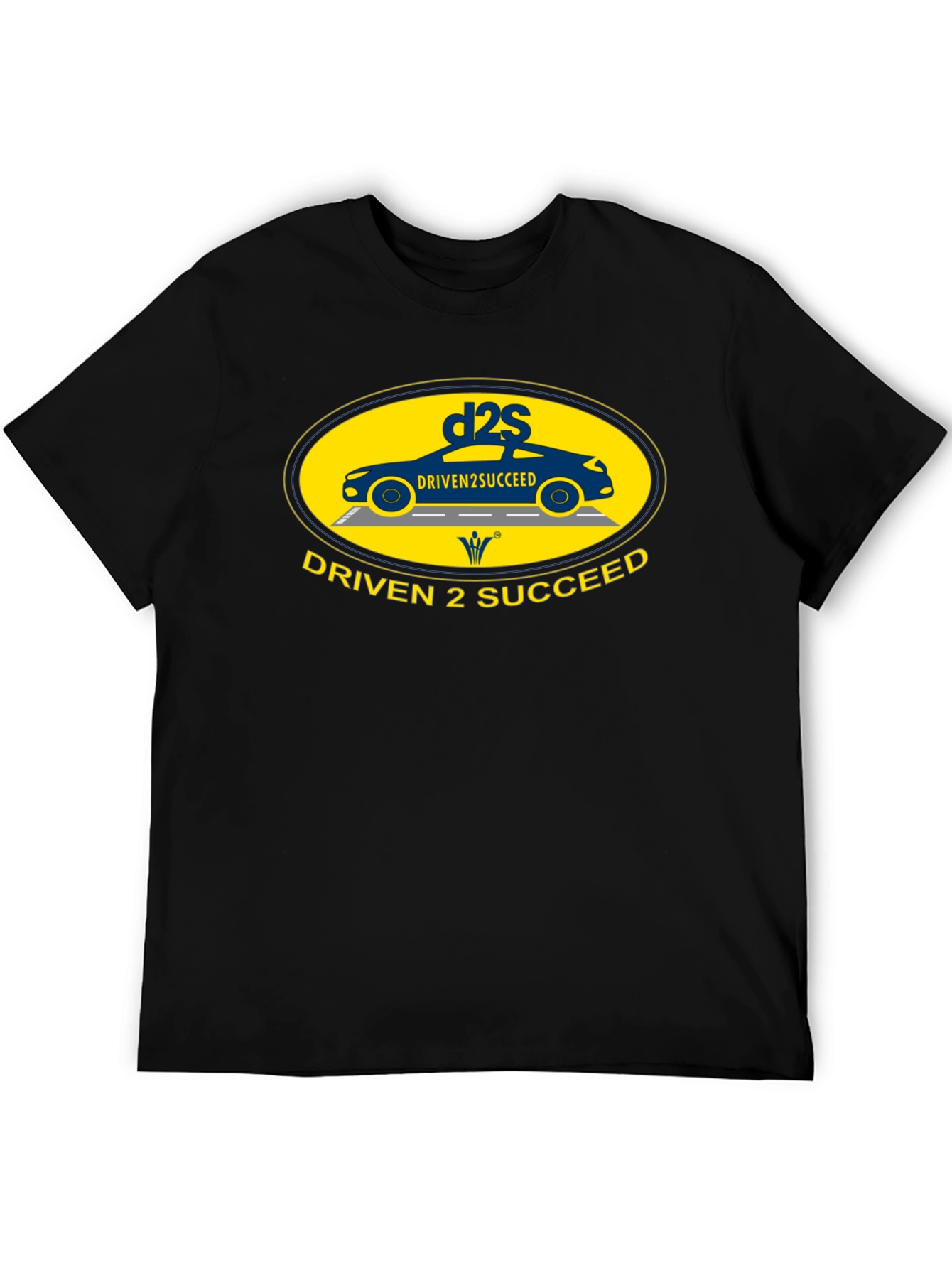 Driven 2 Succeed Black T-Shirt with Car Design