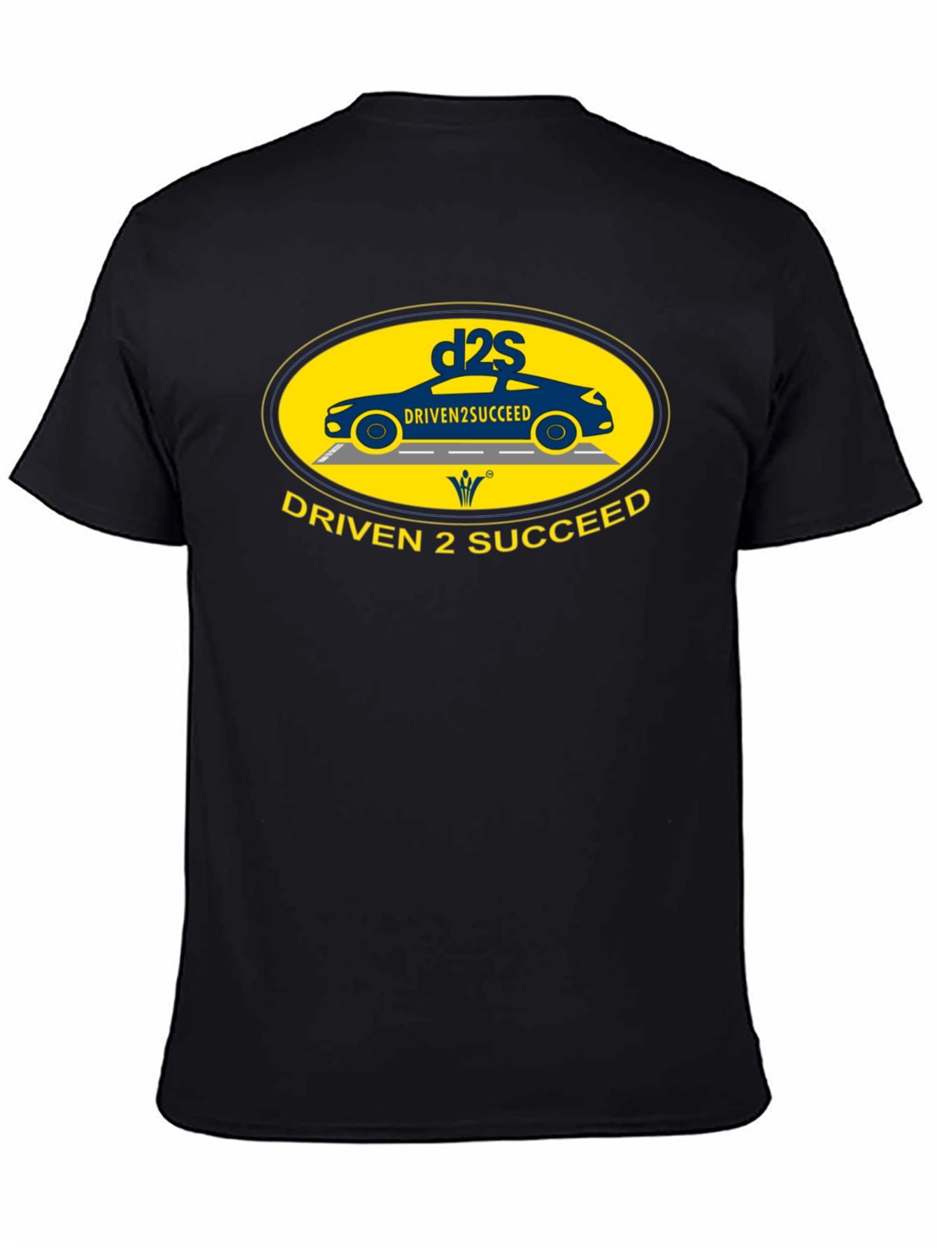 Driven 2 Succeed Black T-Shirt with Car Design