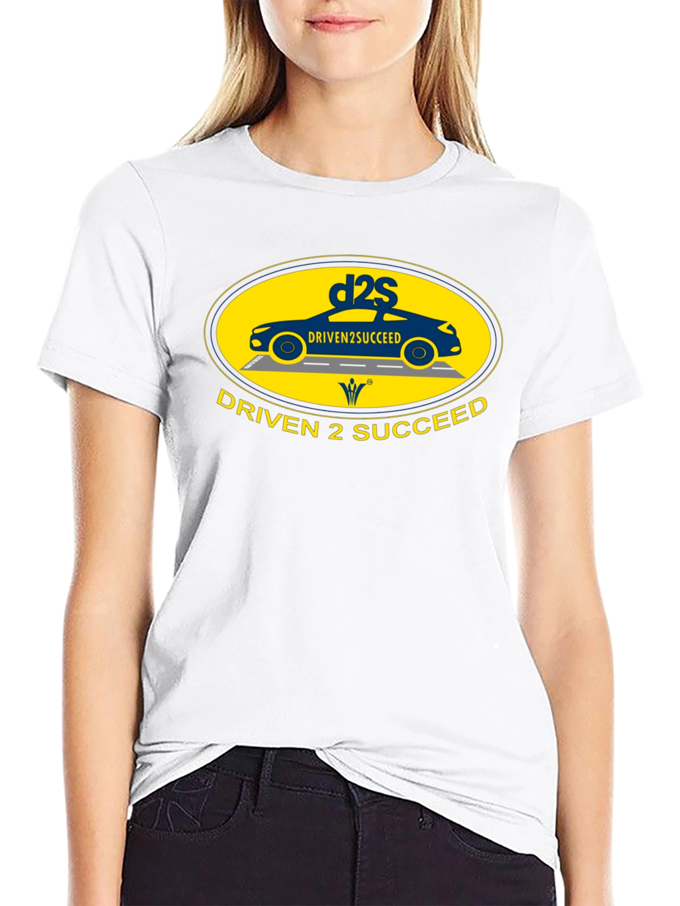Driven 2 Succeed Black T-Shirt with Car Design