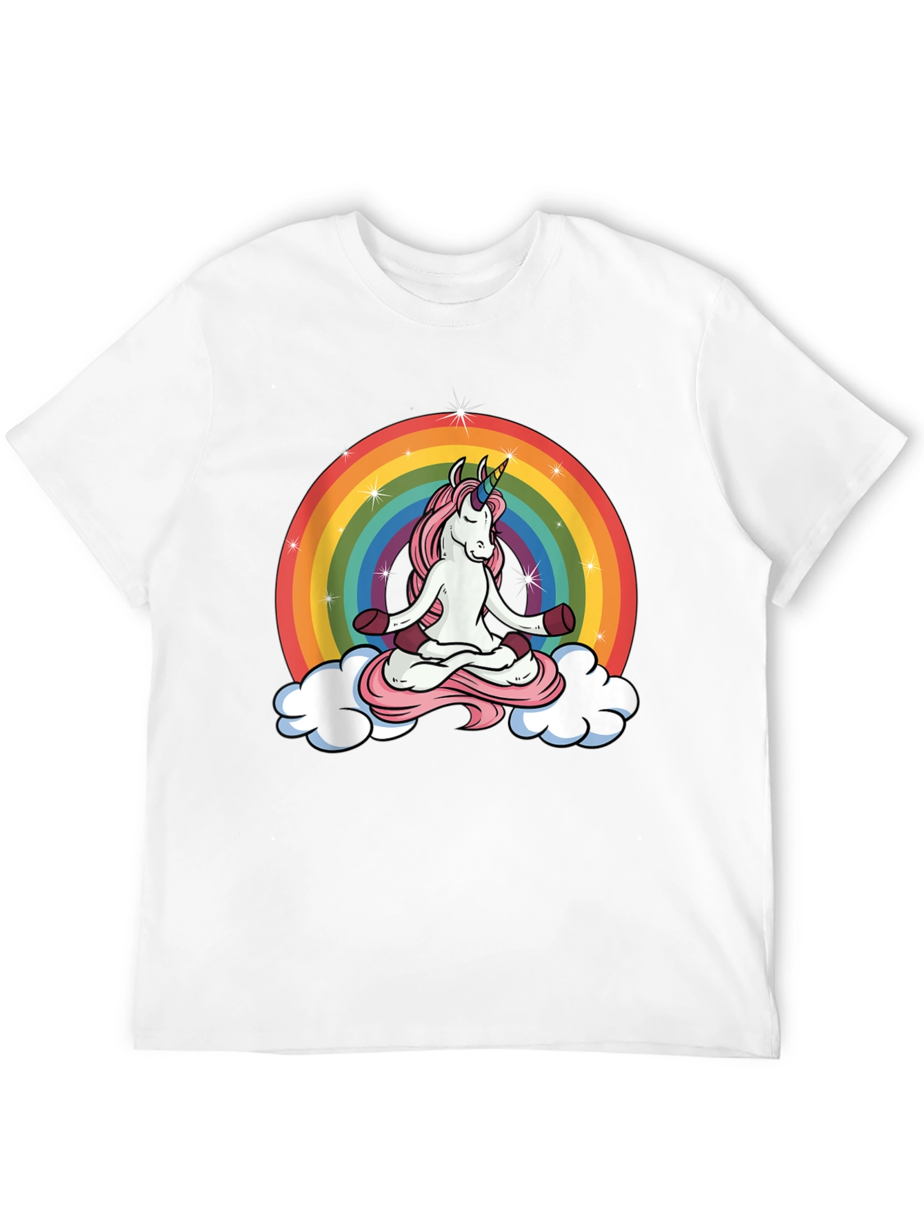 Unicorn Meditation Rainbow T-Shirt