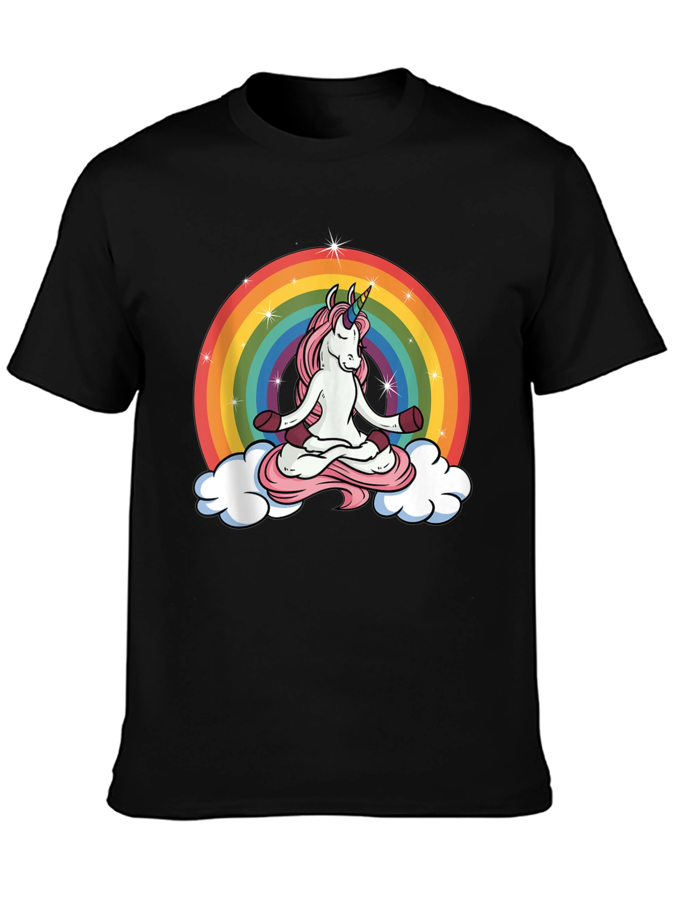 Unicorn Meditation Rainbow T-Shirt