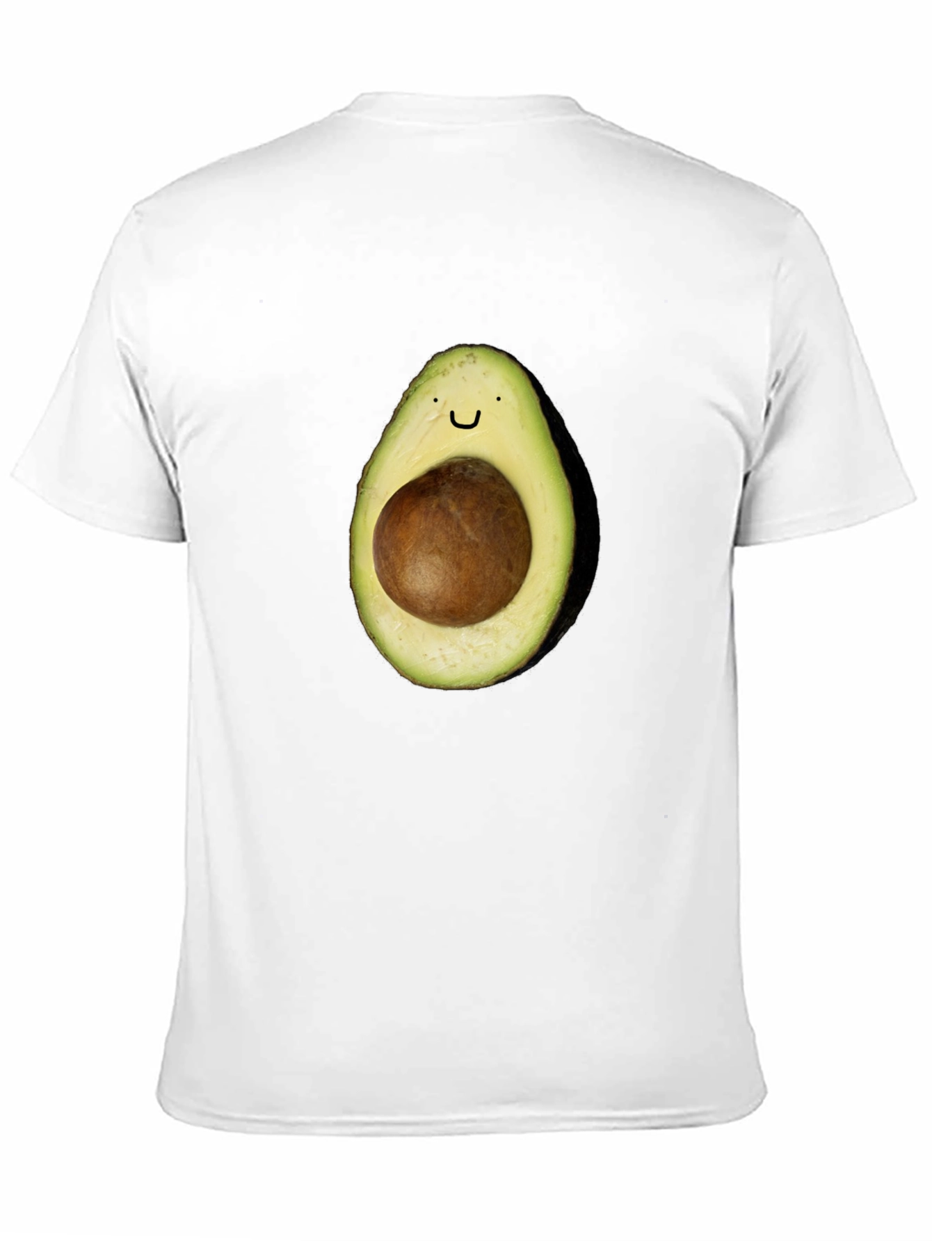 Avocado Smile T-Shirt - Black Casual Tee