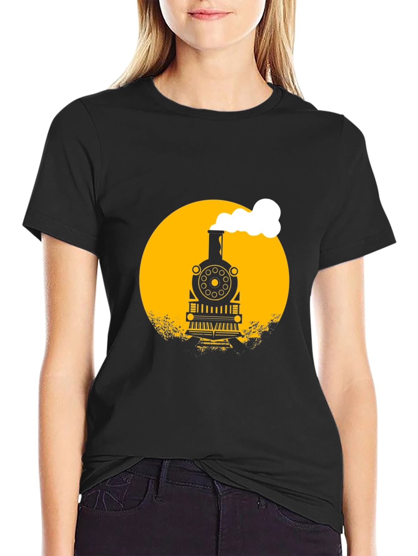 Train Graphic Black T-Shirt