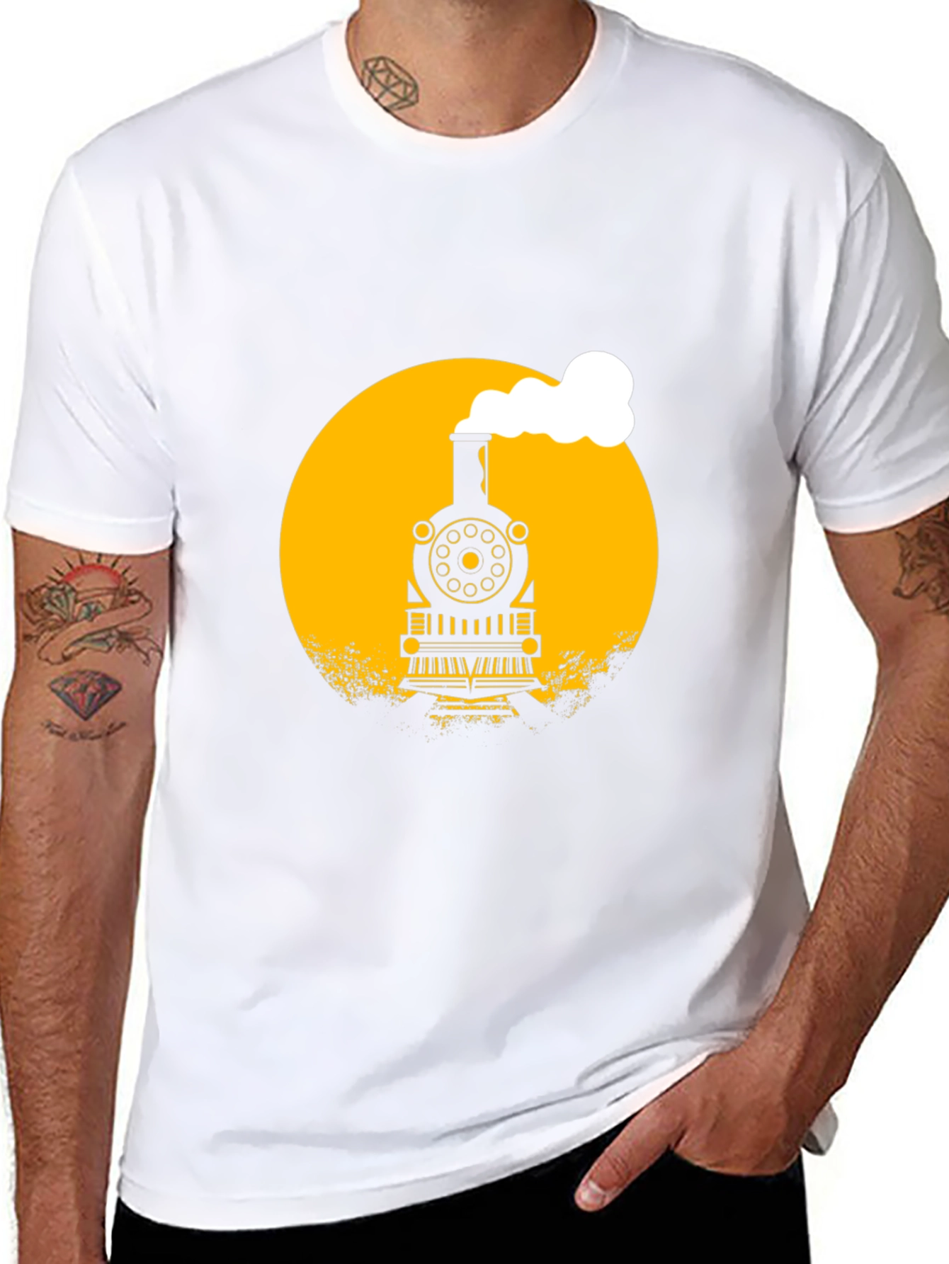 Train Graphic Black T-Shirt