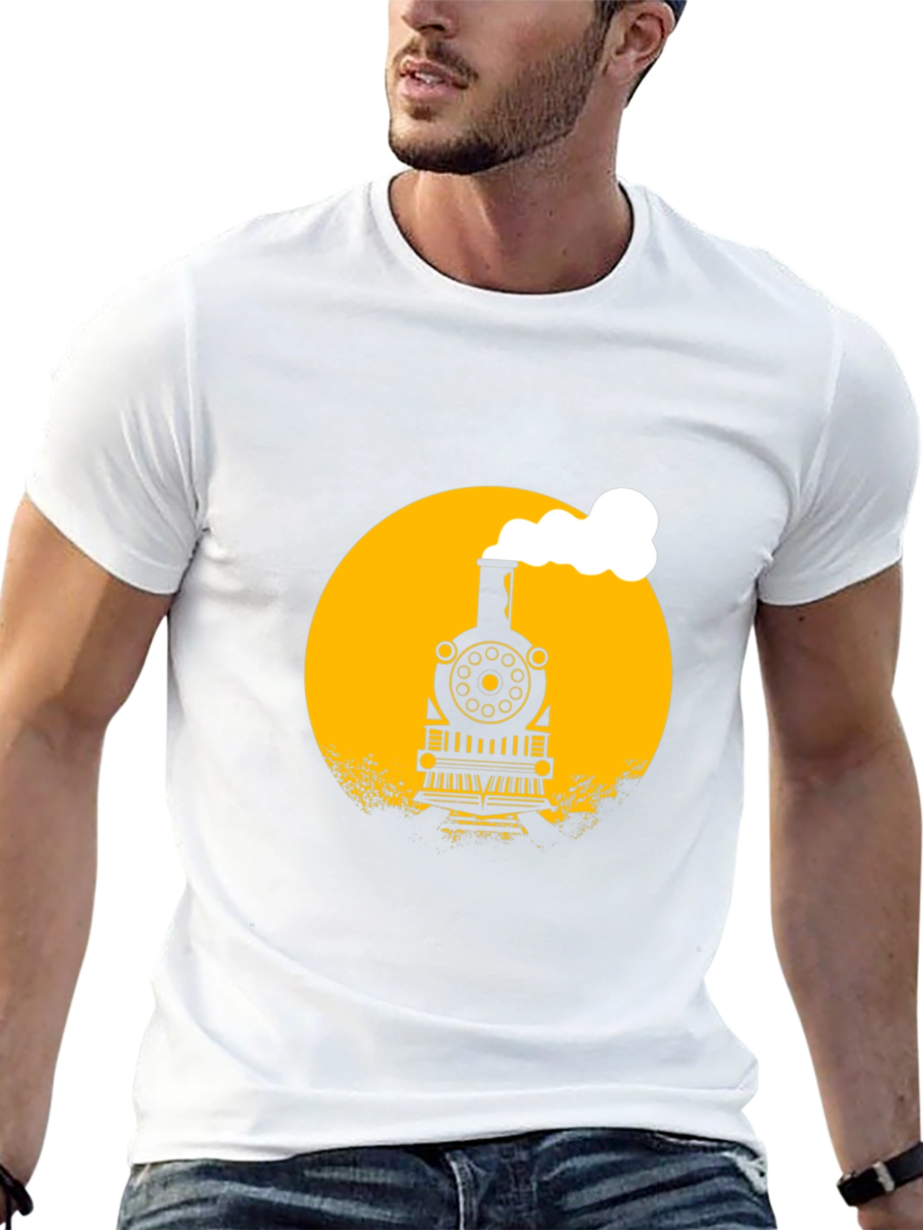 Train Graphic Black T-Shirt