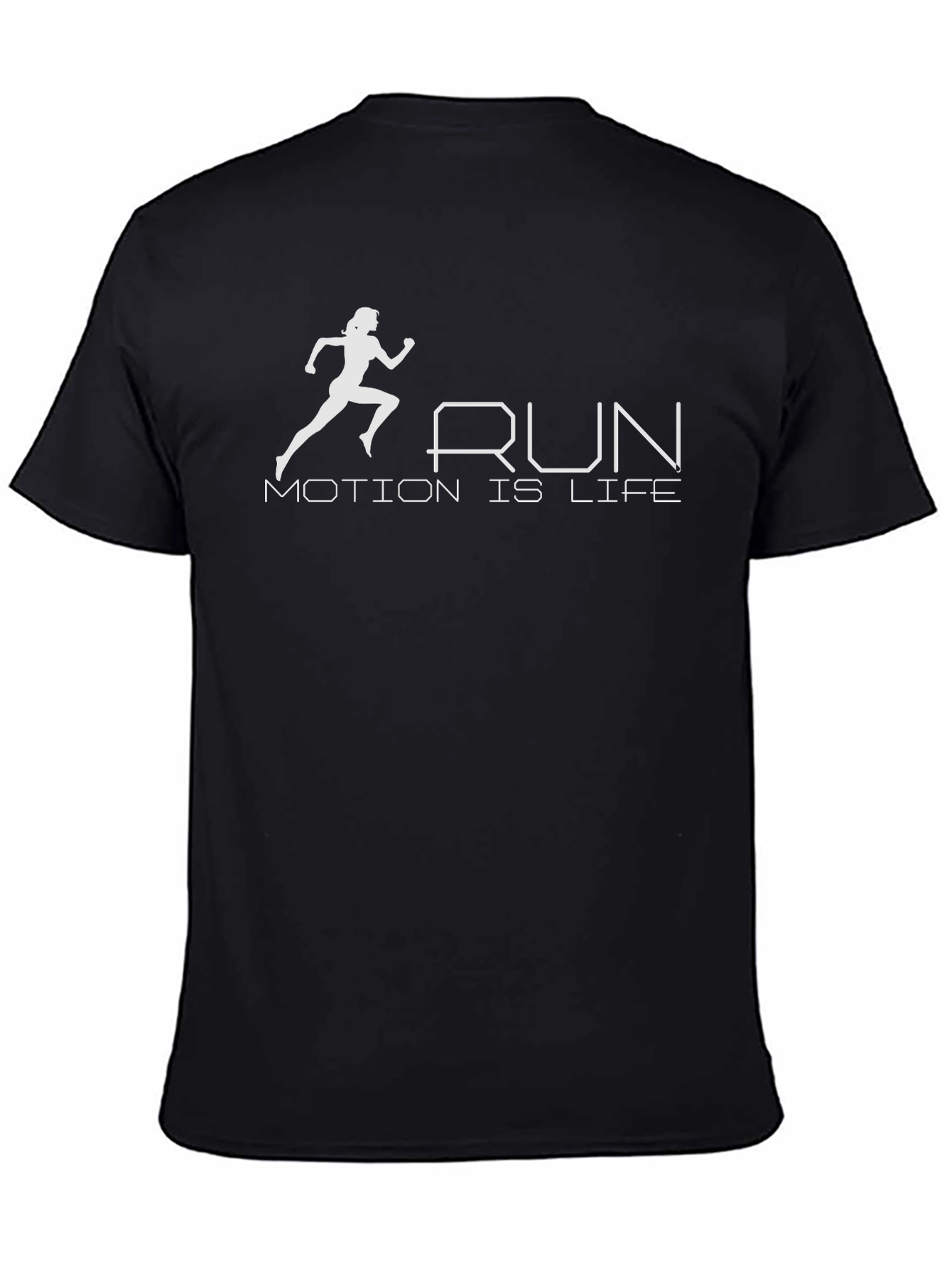 Run Motion is Life Black T-Shirt