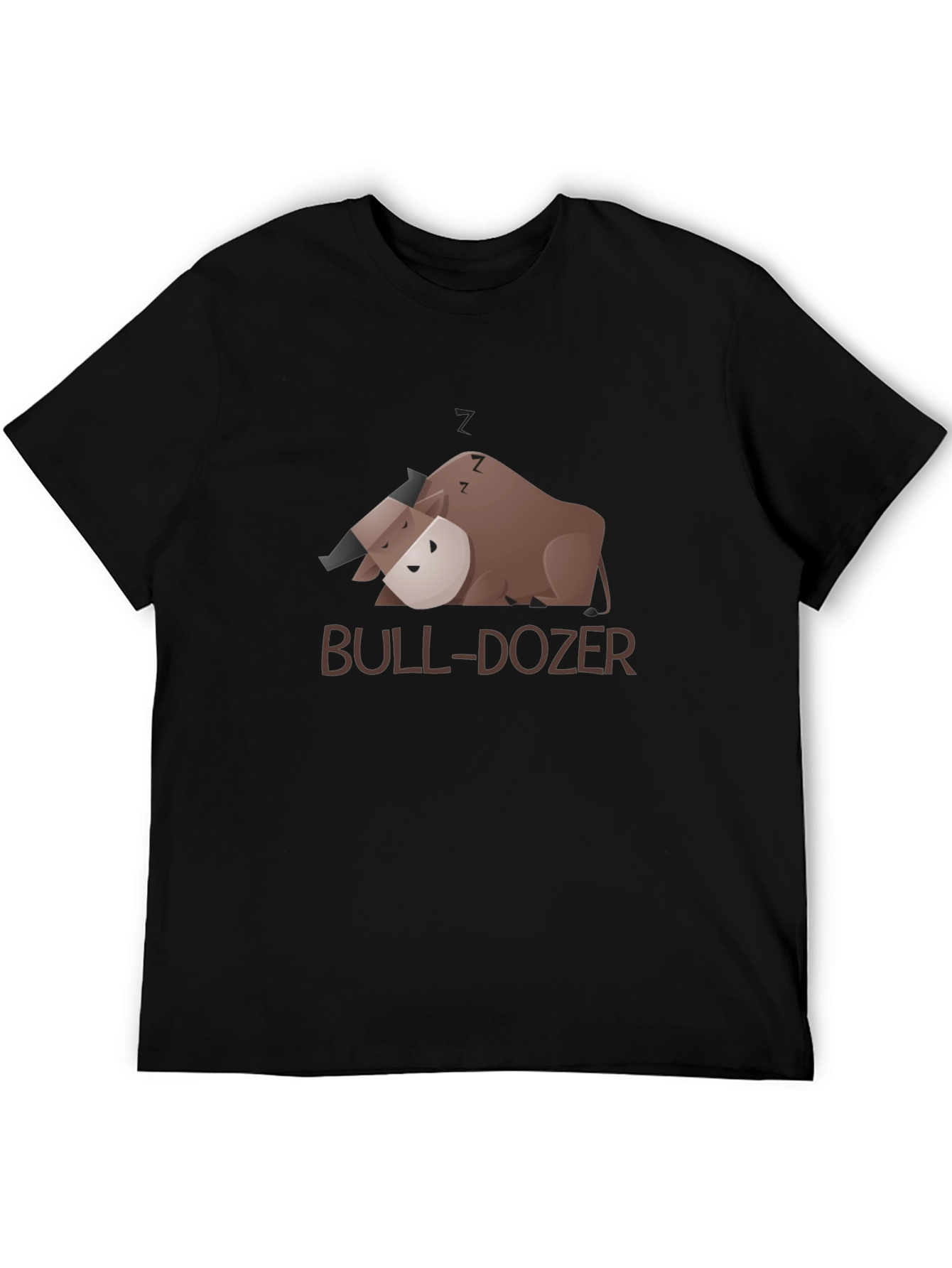 Bull-Dozer Graphic Black T-Shirt