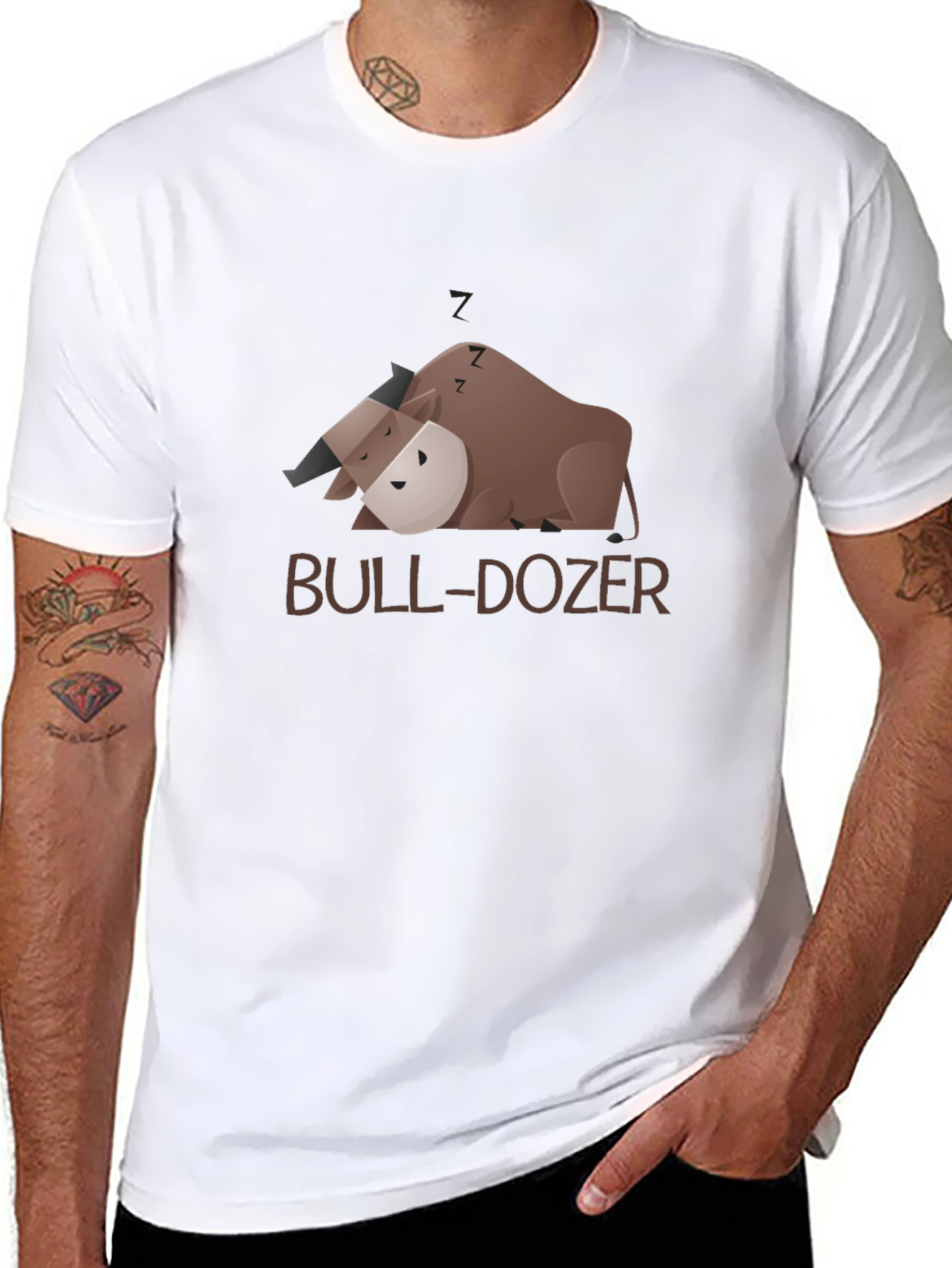 Bull-Dozer Graphic Black T-Shirt