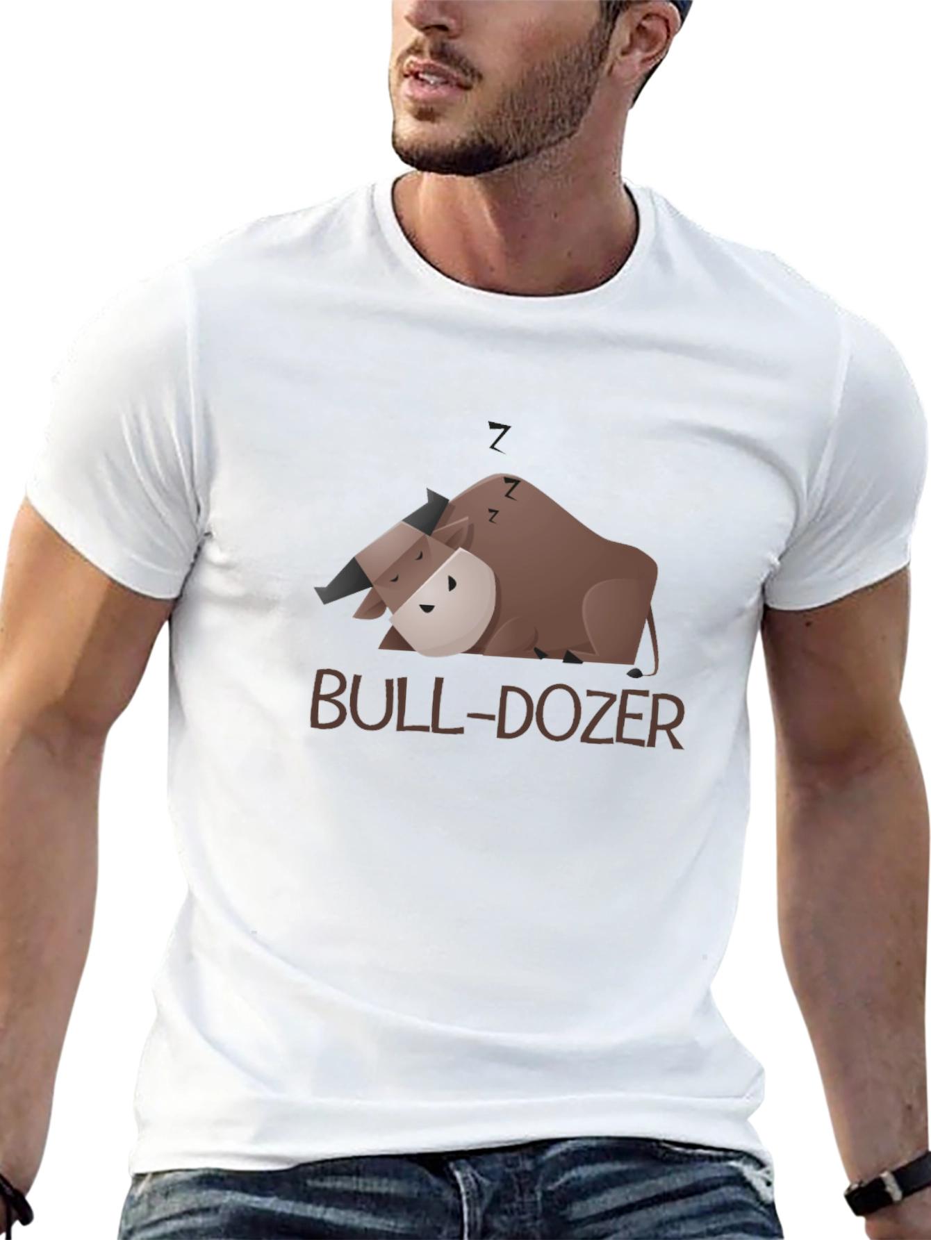 Bull-Dozer Graphic Black T-Shirt
