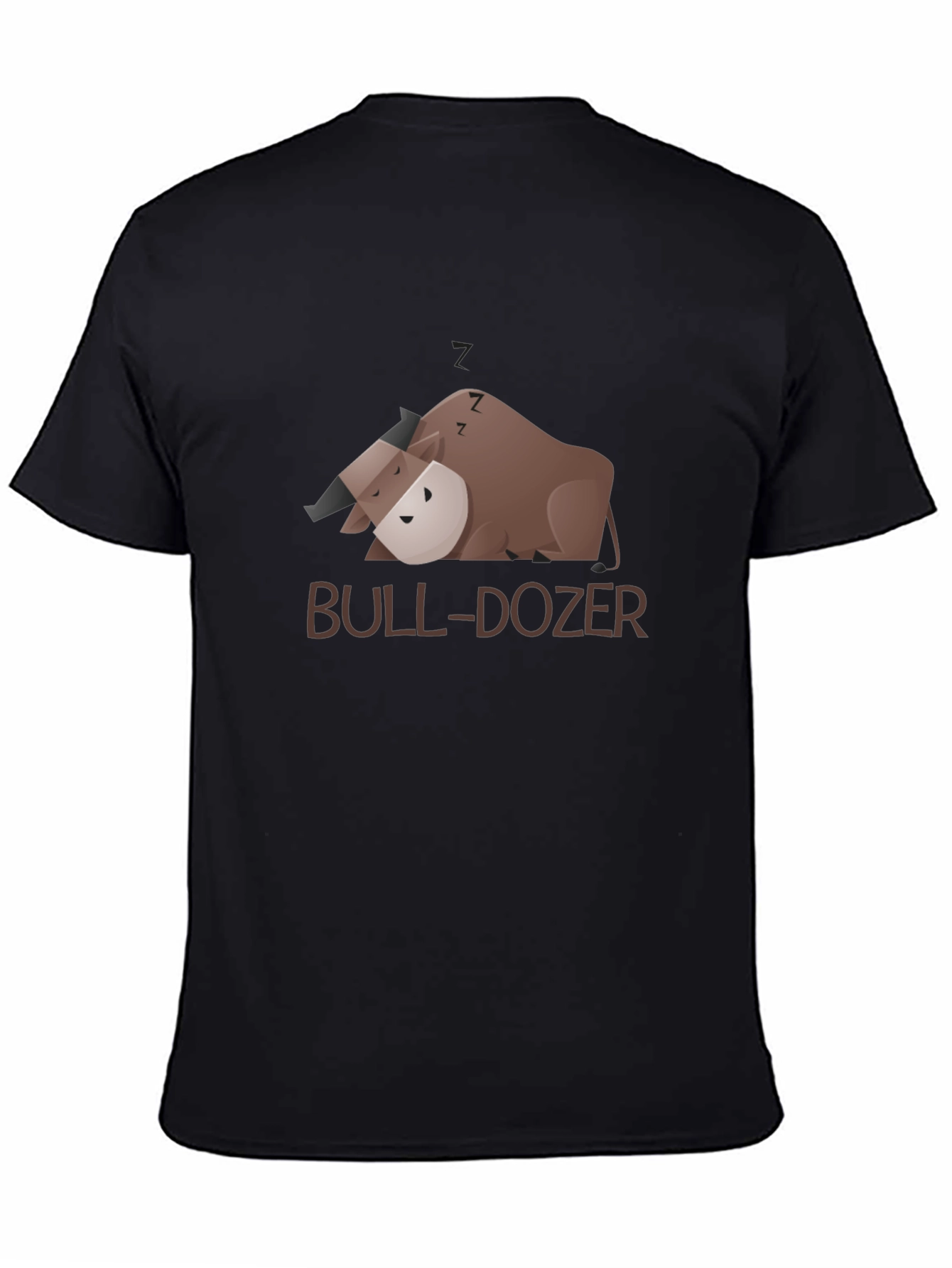 Bull-Dozer Graphic Black T-Shirt
