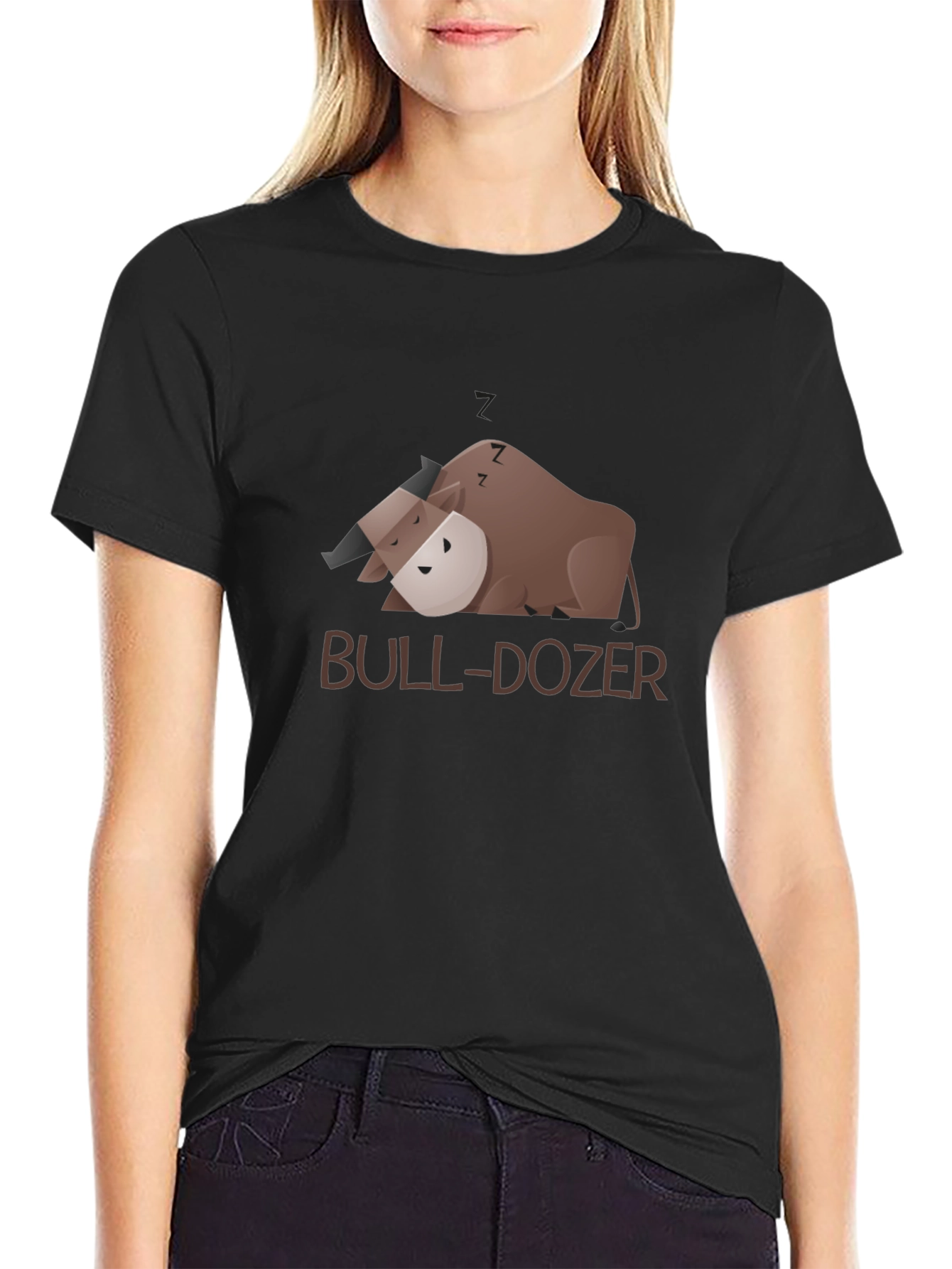 Bull-Dozer Graphic Black T-Shirt