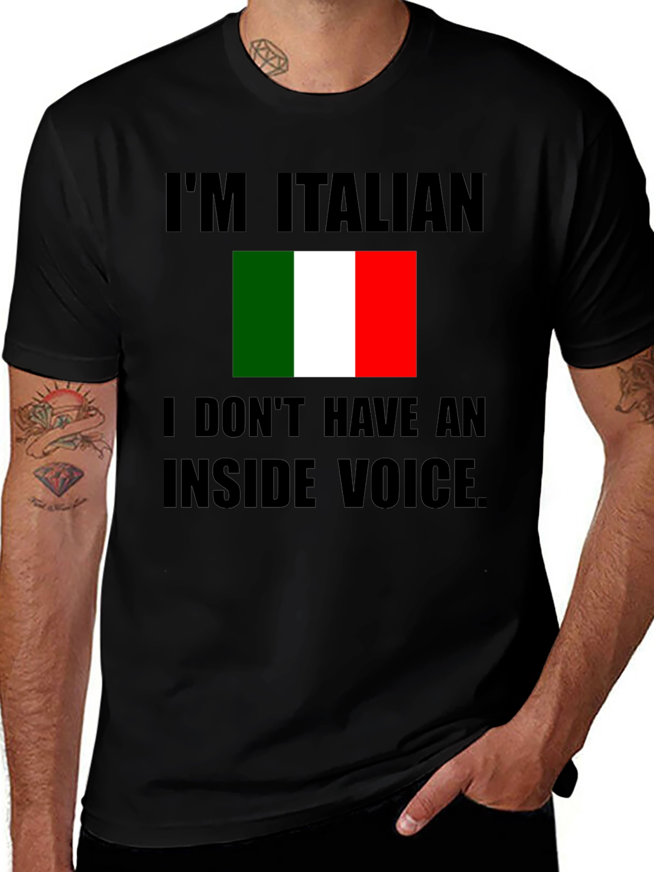 Im Italian T-Shirt - No Inside Voice Novelty Tee
